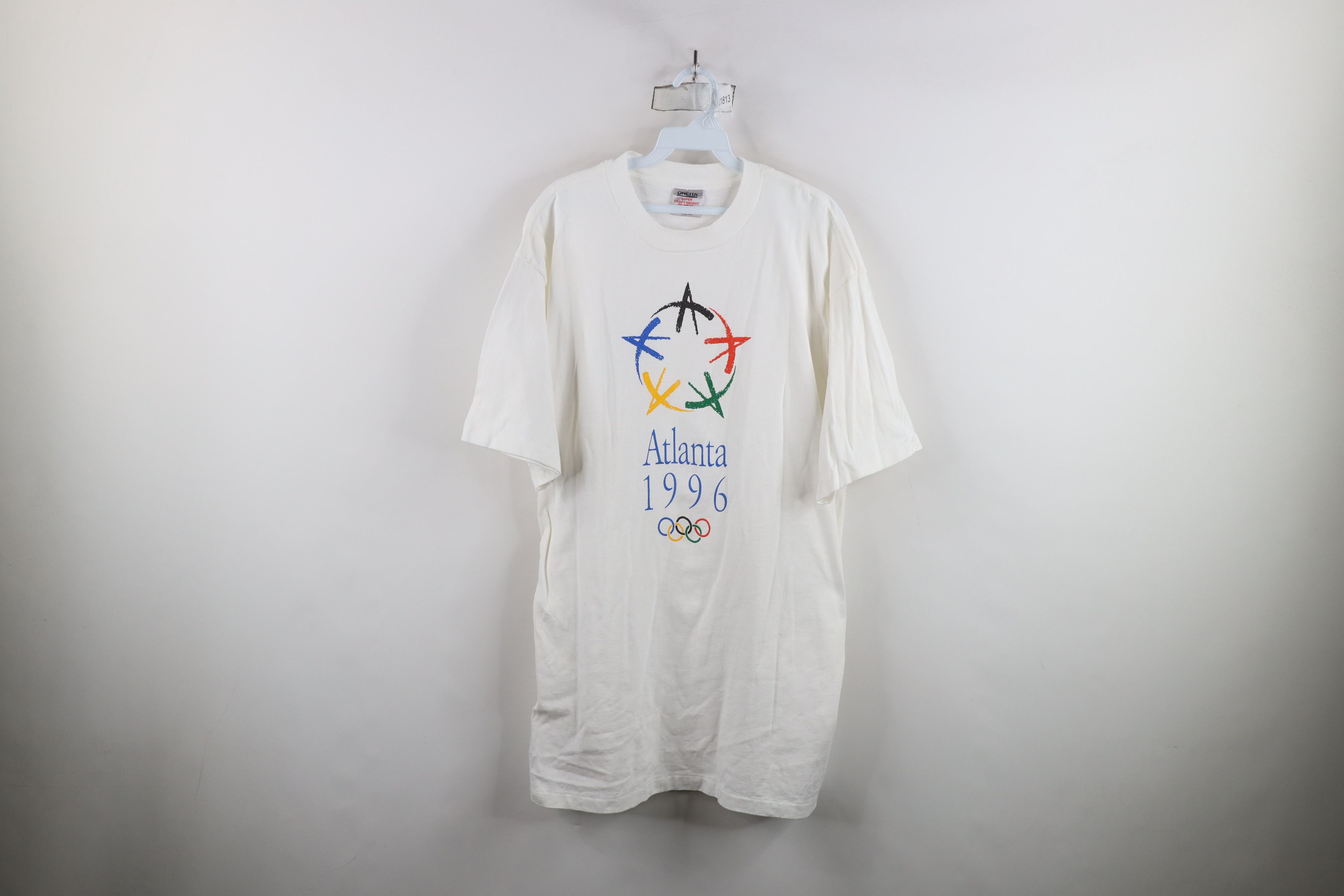 Vintage Vintage 90s 1996 Olympics Atlanta Short Sleeve T-Shirt USA Size US XL / EU 56 / 4 - 1 Thumbnail