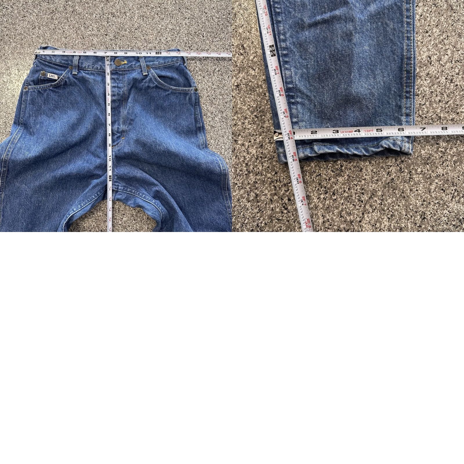 Lee VINTAGE Lee Jeans Womens 14 High Rise 28x29 Mom Fit Denim Blue USA Made 90s, 5-Pocket, Button Zip, Cotton Denim, Regular Size Size 28" / US 6 / IT 42 - 8 Thumbnail