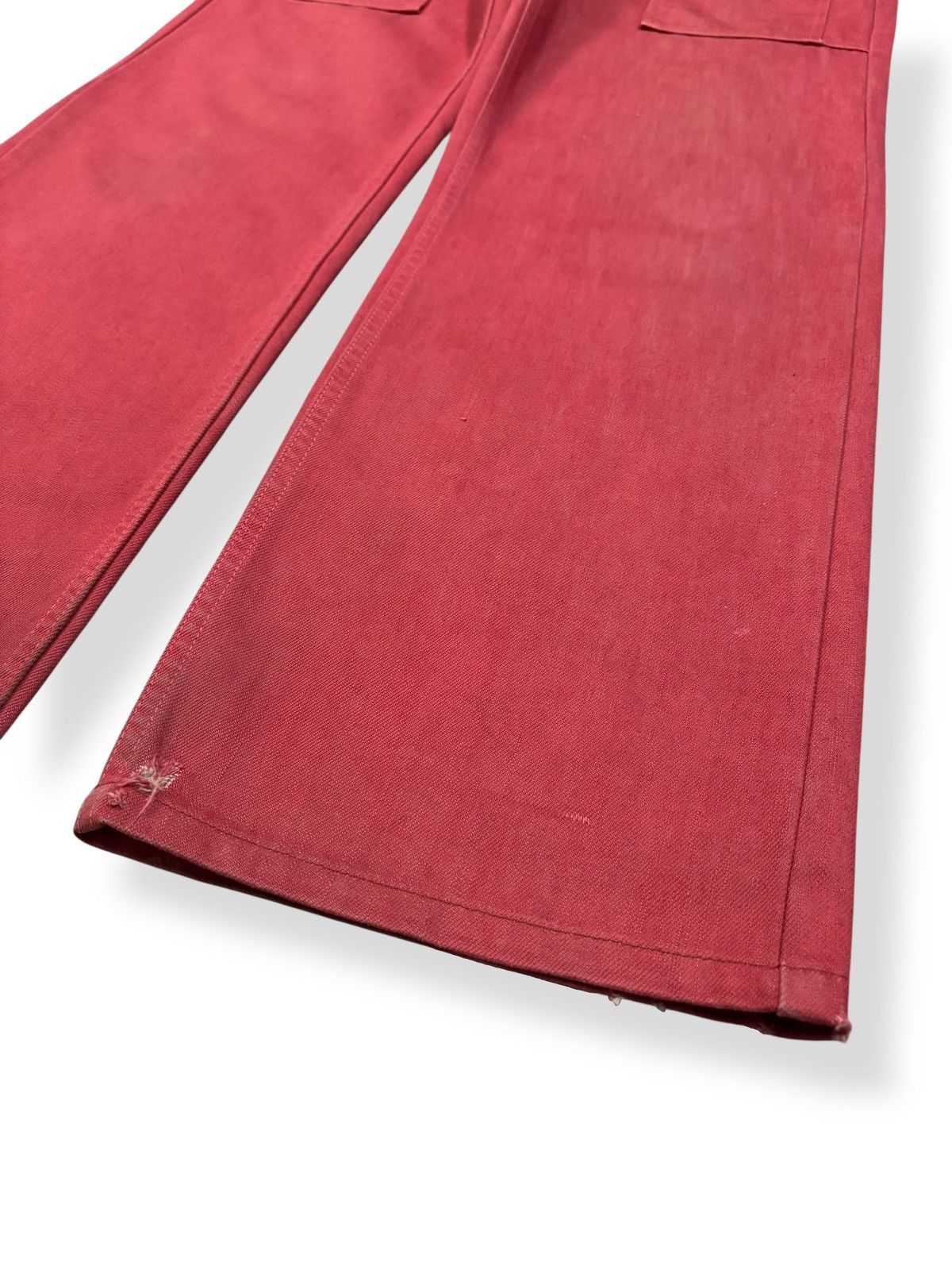 PPFM Vintage Japanese Brand PPFM Red Baggy Bush Denim Pants Size US 30 / EU 46 - 10 Thumbnail