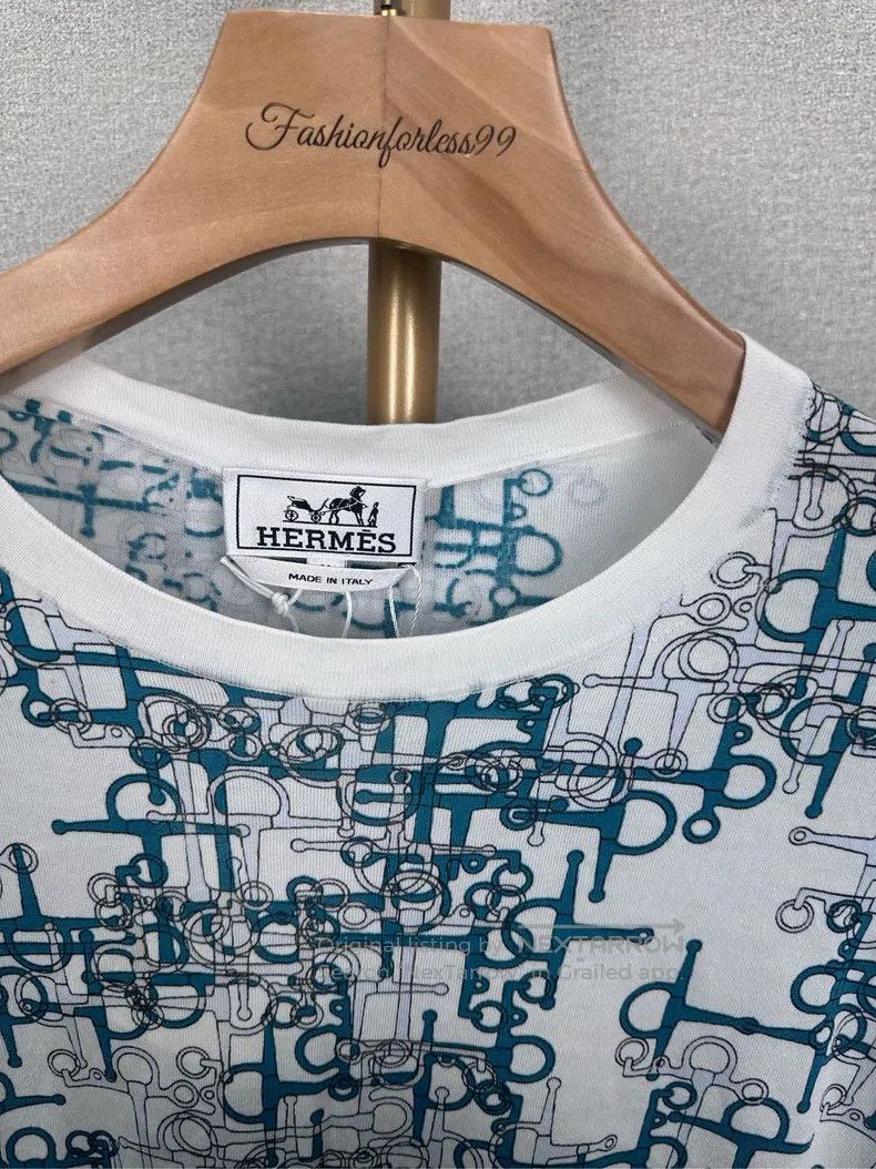 Hermes Hermes White printed knitwear Size M / US 6-8 / IT 42-44 - 3 Thumbnail