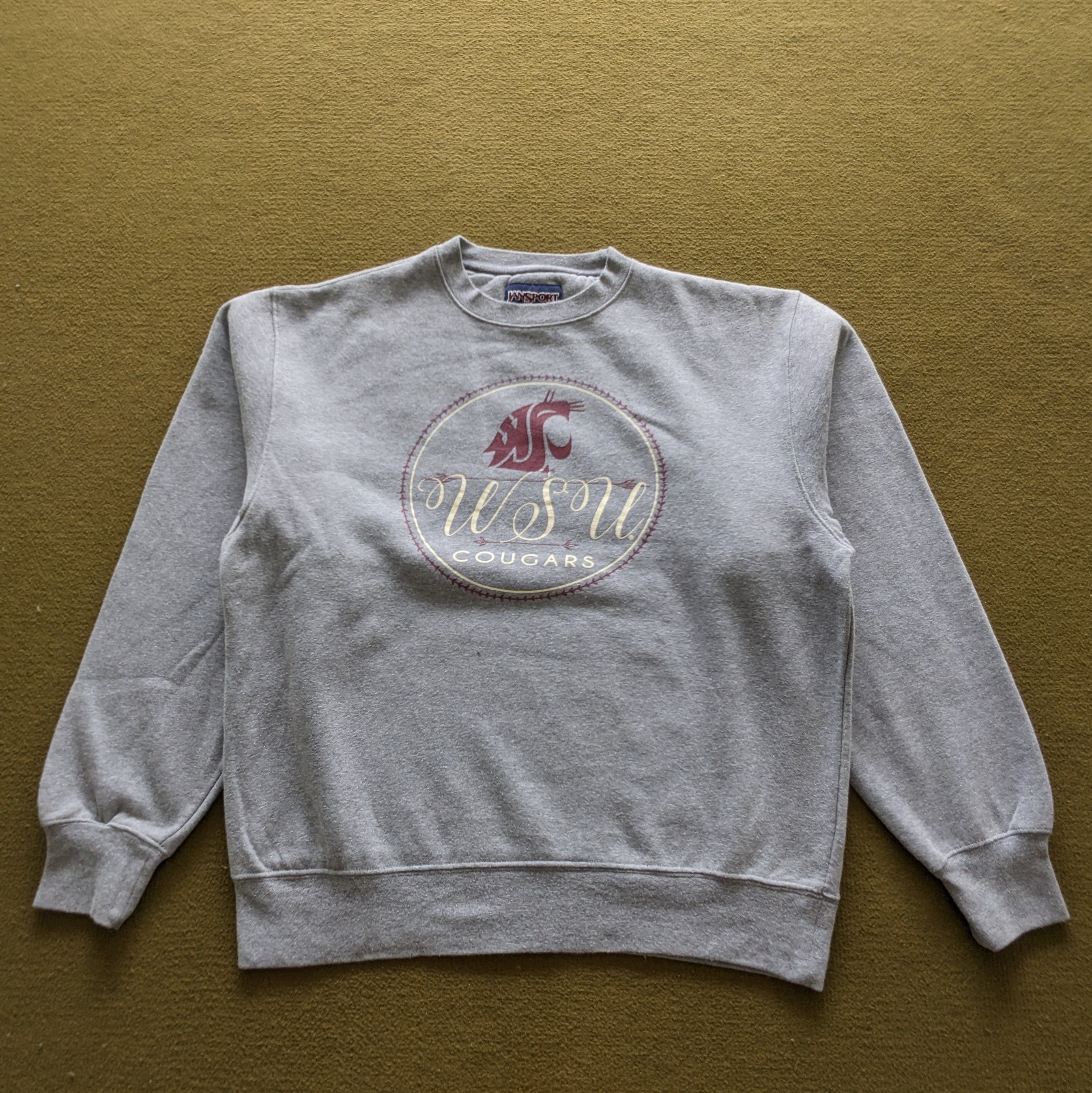 Vintage Vintage WSU COUGARS American Football Team Sweatshirt Size US L / EU 52-54 / 3 - 1 Thumbnail