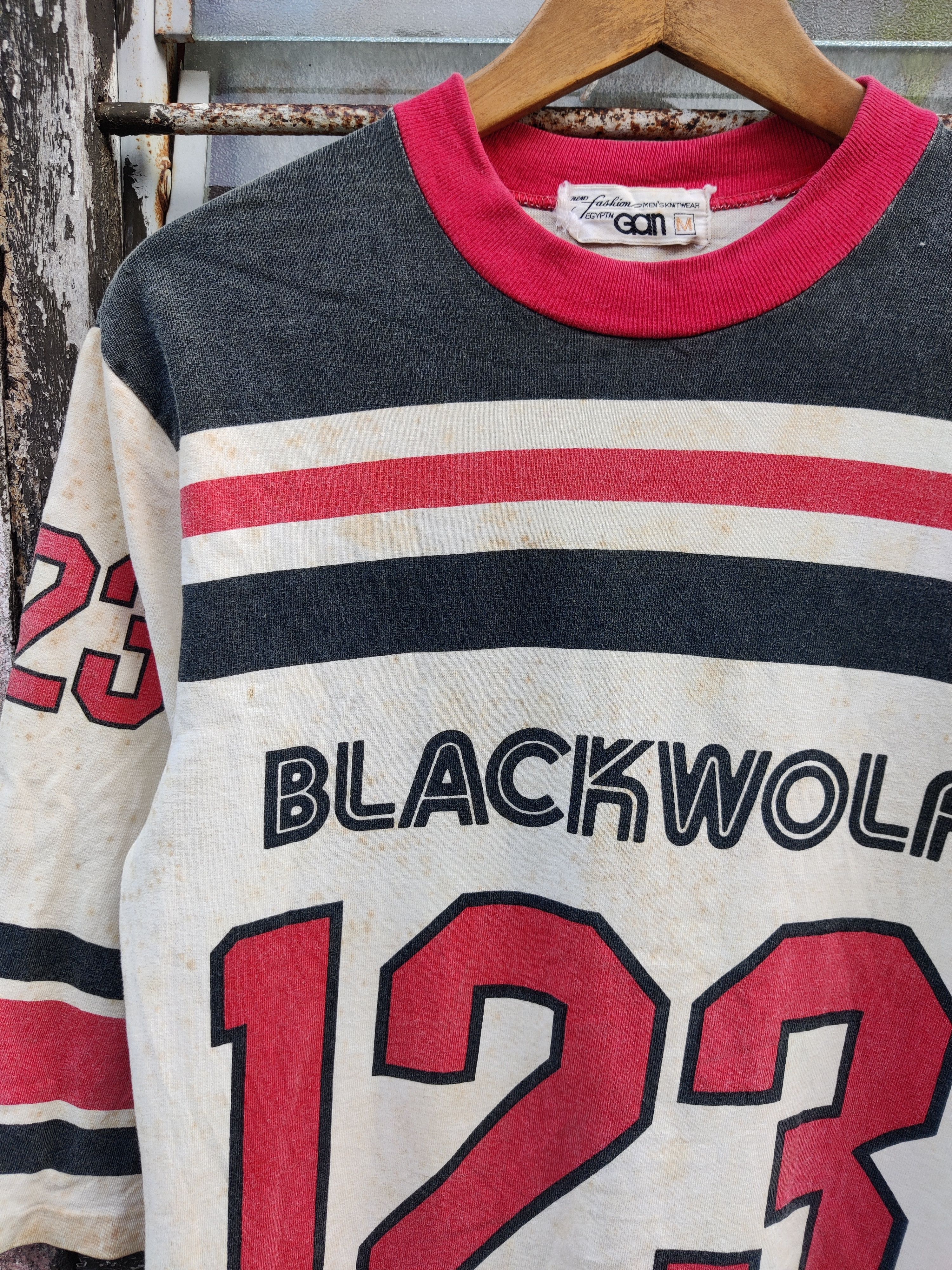 Other Vintage Stain Distressed Blackwolf 123 NFL Stripe Shirt Size US S / EU 44-46 / 1 - 4 Thumbnail