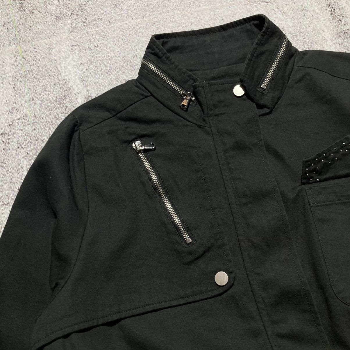 Japanese Brand 2000s Yetts Studded Pocket Jacket Black Lgb Punk Goa Style Size US XL / EU 56 / 4 - 10 Thumbnail