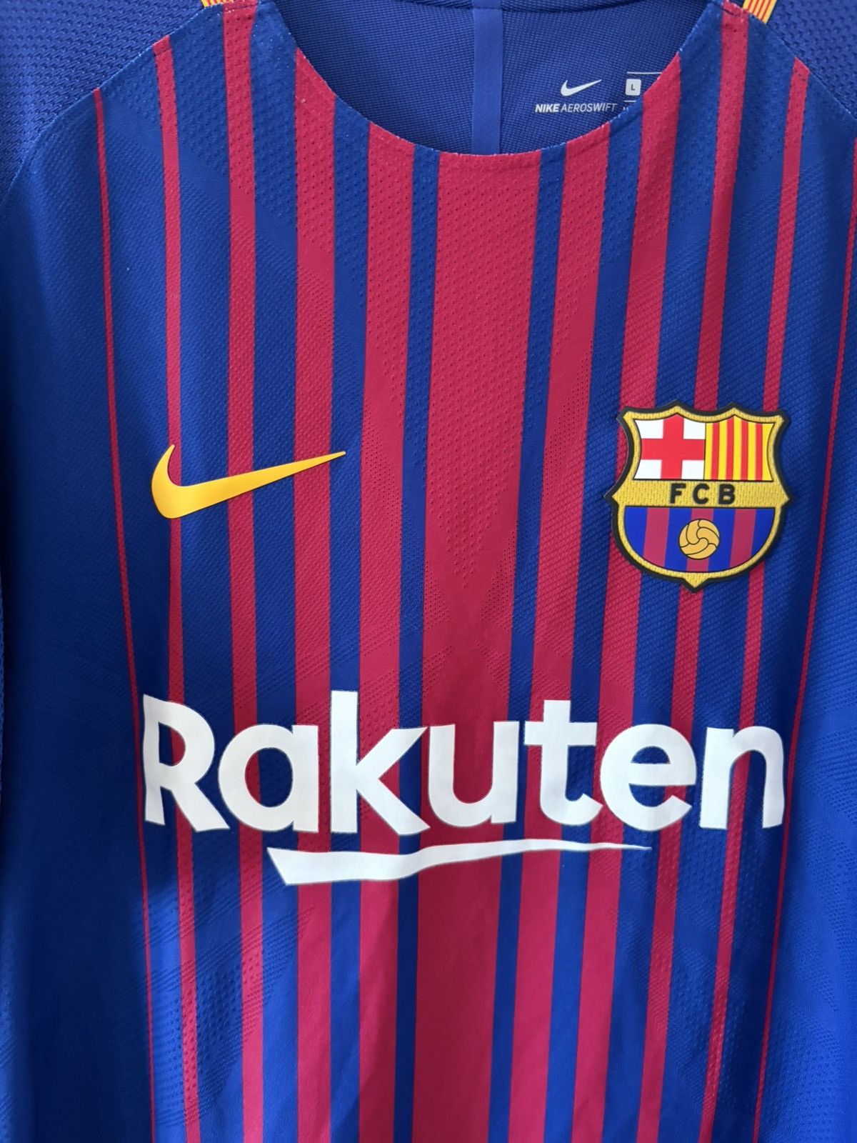 Barcelona nike 2017/2018 domowa Messi meczowa Aeroswift — zdjęcie 7
