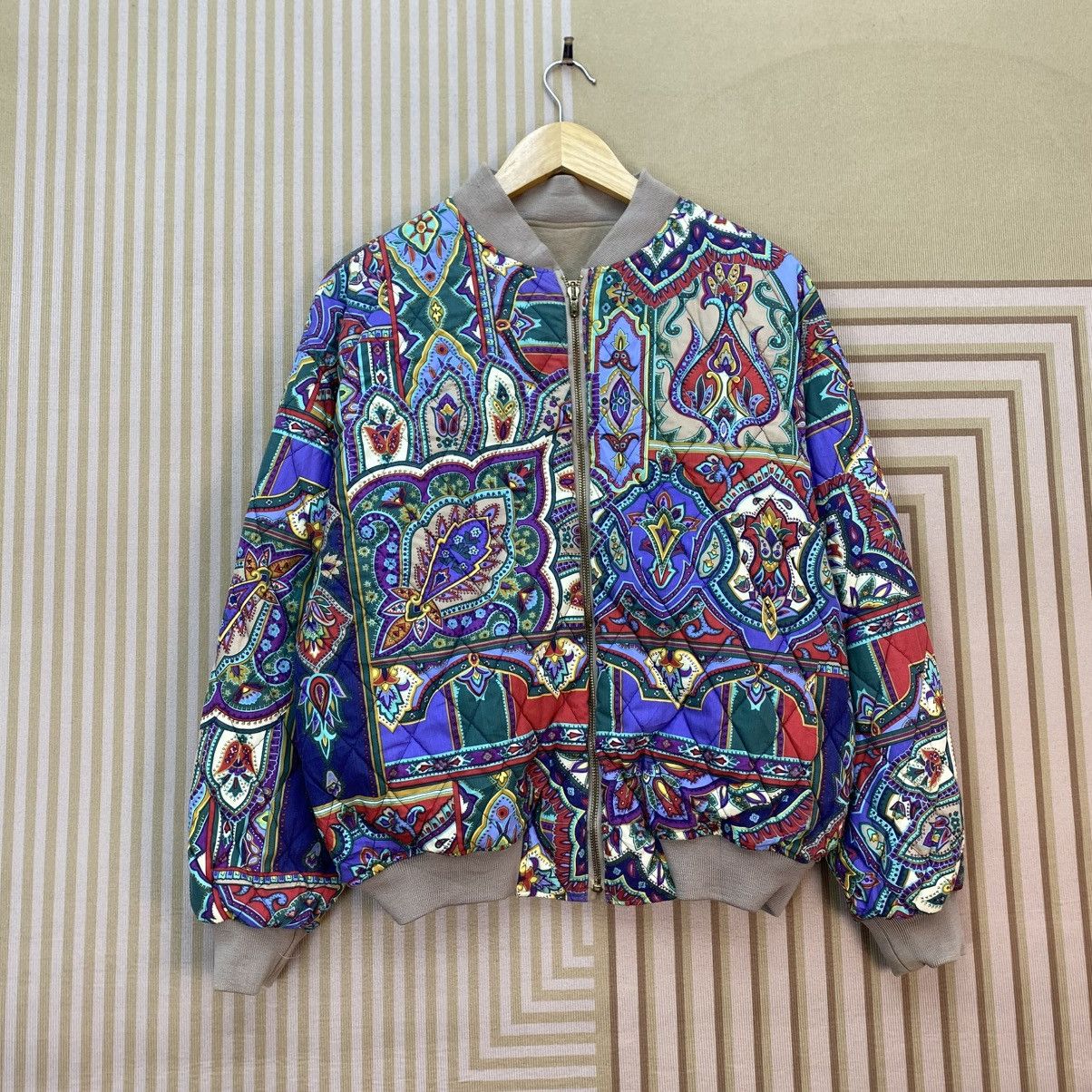 Issey Miyake 🫶 Issey Miyake Style Sporutino Fullprint Bomber Reversible Size US M / EU 48-50 / 2 - 1 Thumbnail