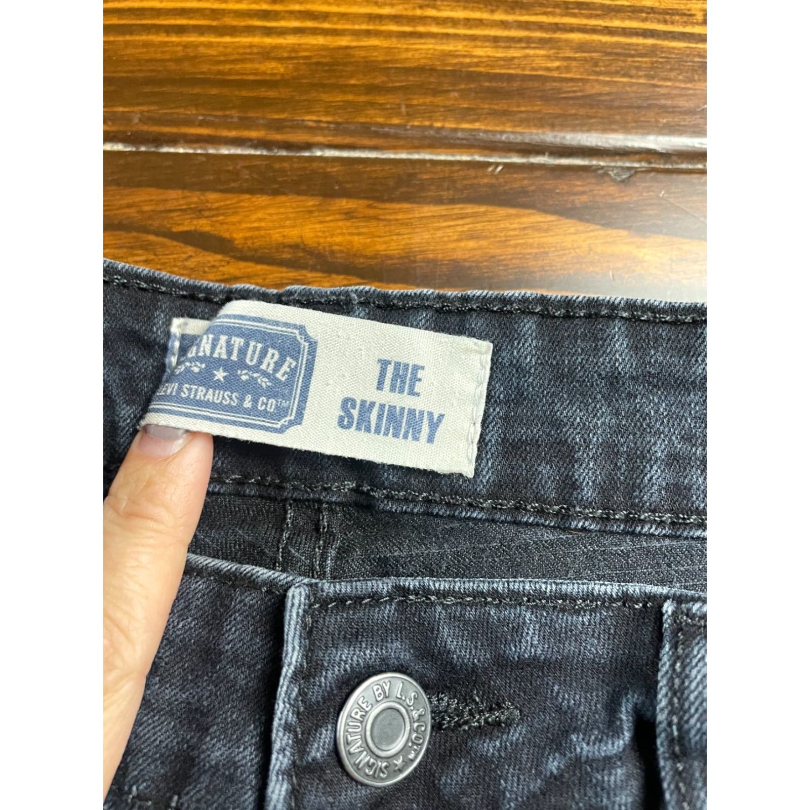 Levi's Levi's Signature Pants Woman's Jeans Skinny Black Dark Wash 10 Size 32" / US 10 / IT 46 - 4 Thumbnail