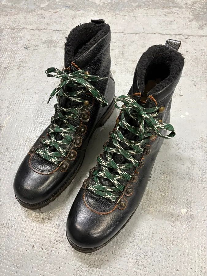 Vintage Dsquared2 Black Leather Hiking Boots Size US 12 / EU 45 - 5 Thumbnail