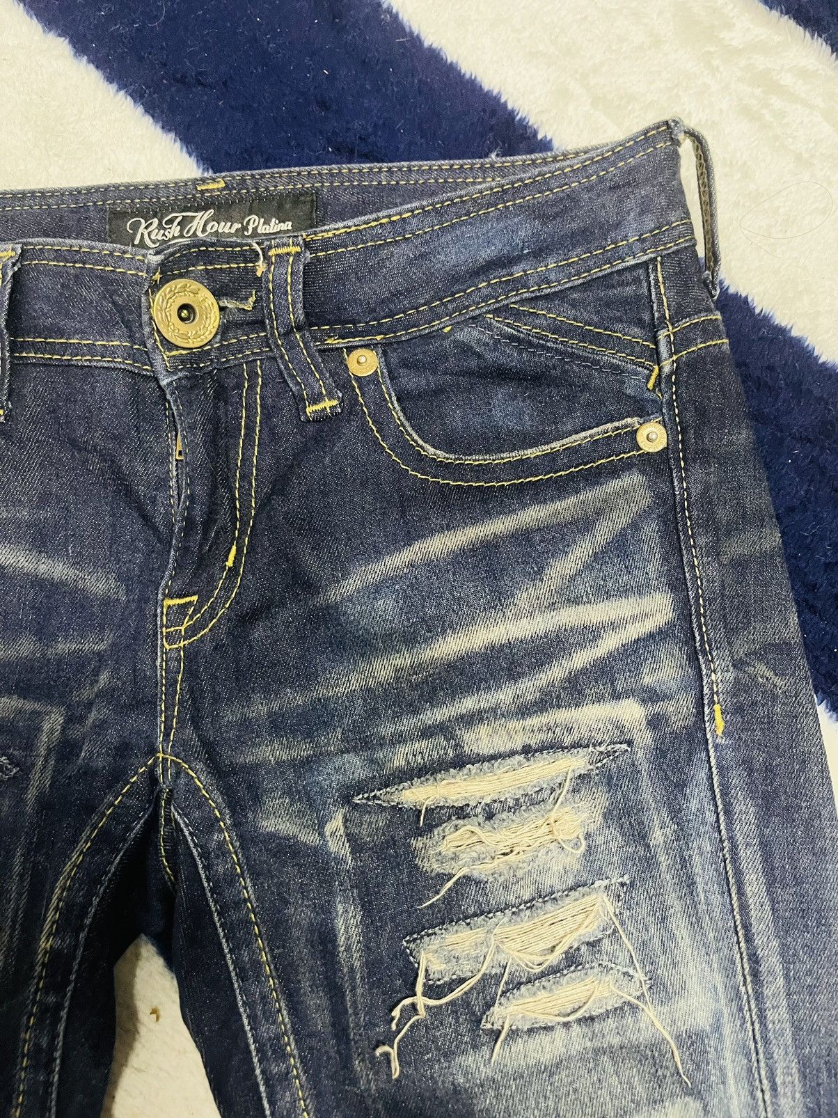 Japanese Brand × Jean Rush Hour Platina Flare Jeans (16) Size 31" - 13 Thumbnail