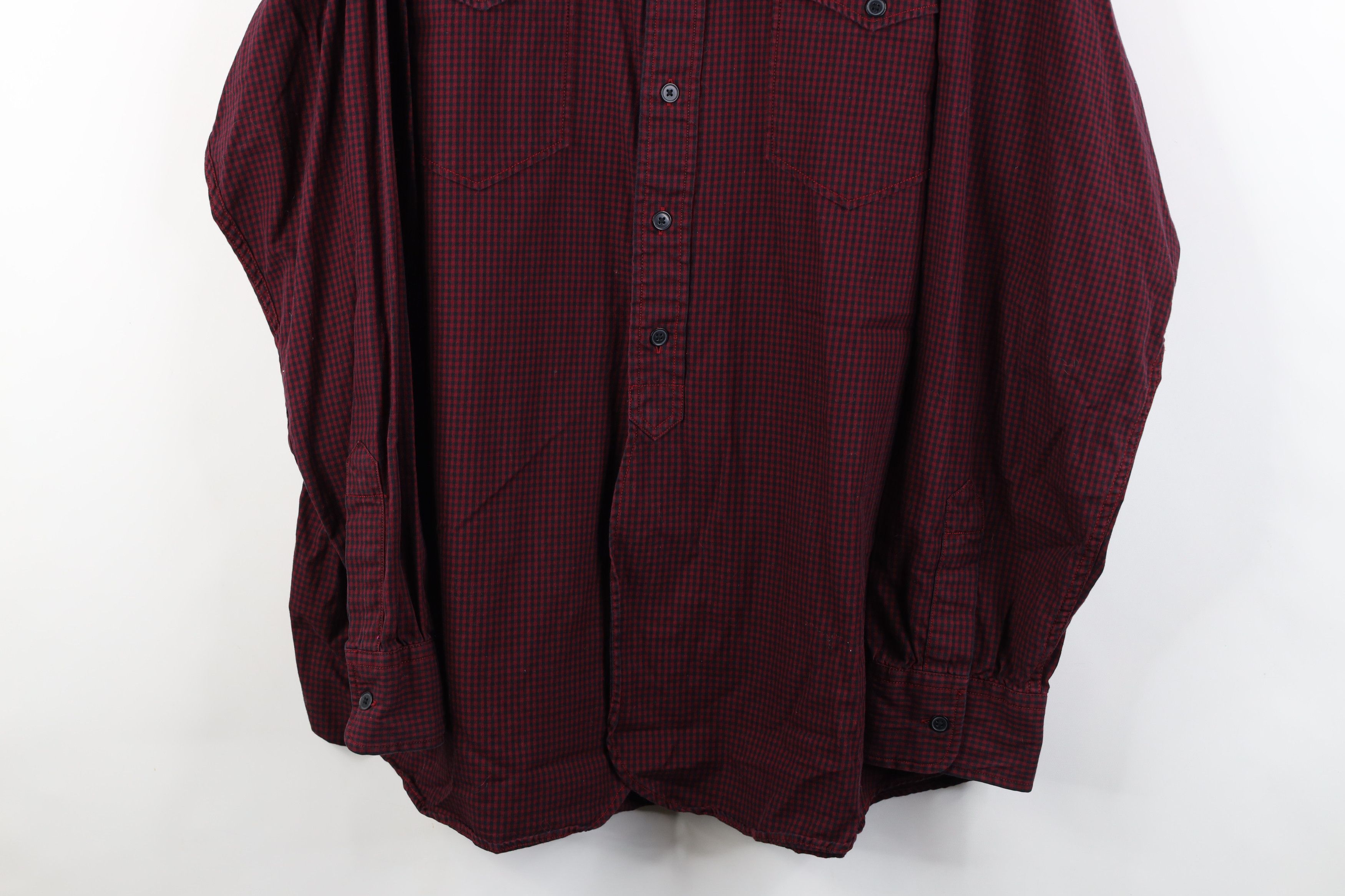 Ralph Lauren Vintage 90s Ralph Lauren Workshirt Button Shirt Plaid Red Size US XL / EU 56 / 4 - 3 Thumbnail