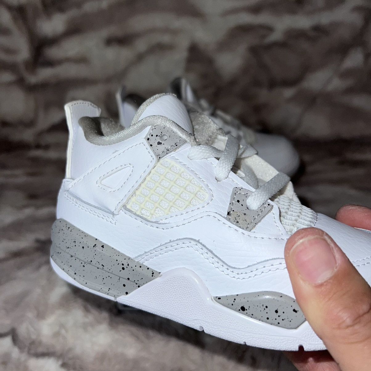 Jordan Brand JORDAN 4 RETRO WHITE OREO (2021)(TD) Size US 9 / EU 42 - 2 Thumbnail