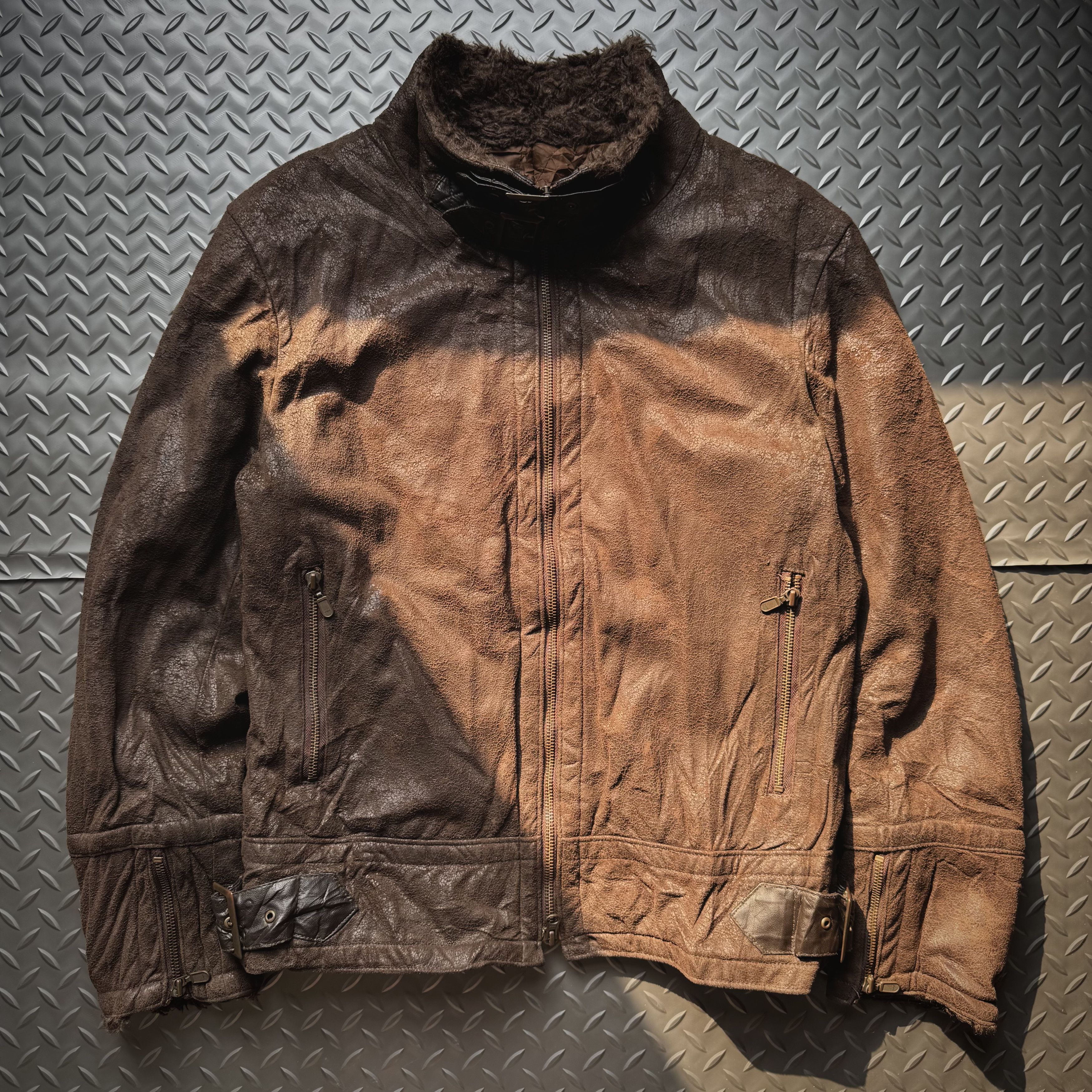 Tornado Mart Tornado Mart Distressed Leather Jacket Archive Y2K Grunge Size US M / EU 48-50 / 2 - 2 Thumbnail