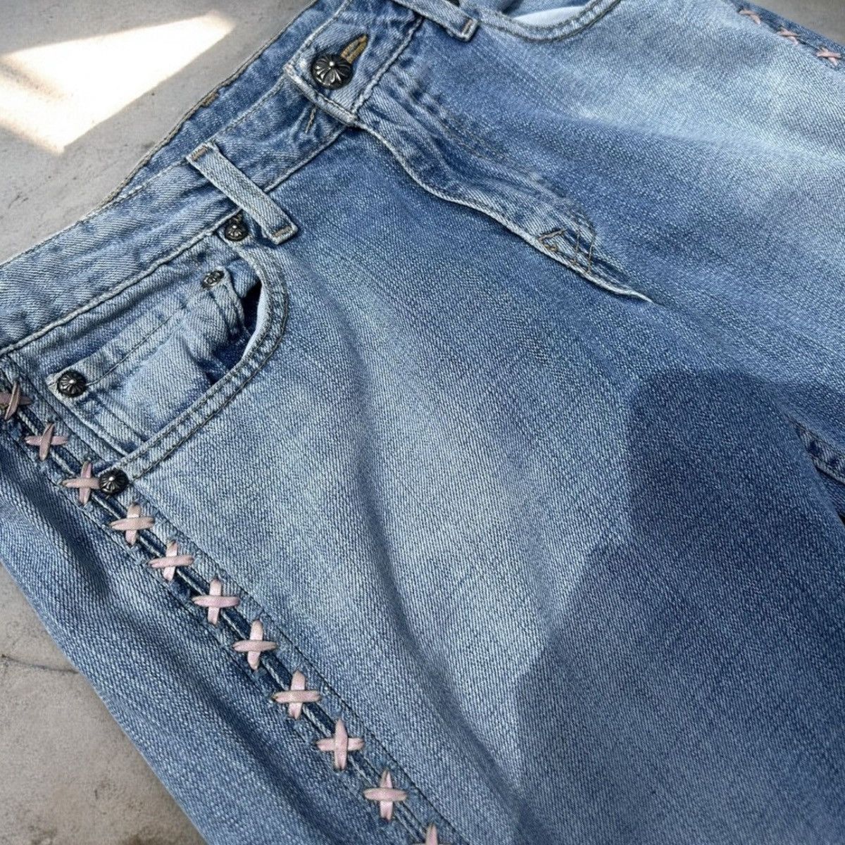 Chrome Hearts Chrome Hearts Vintage Cross Patch Levi Denim Size US 31 - 4 Thumbnail