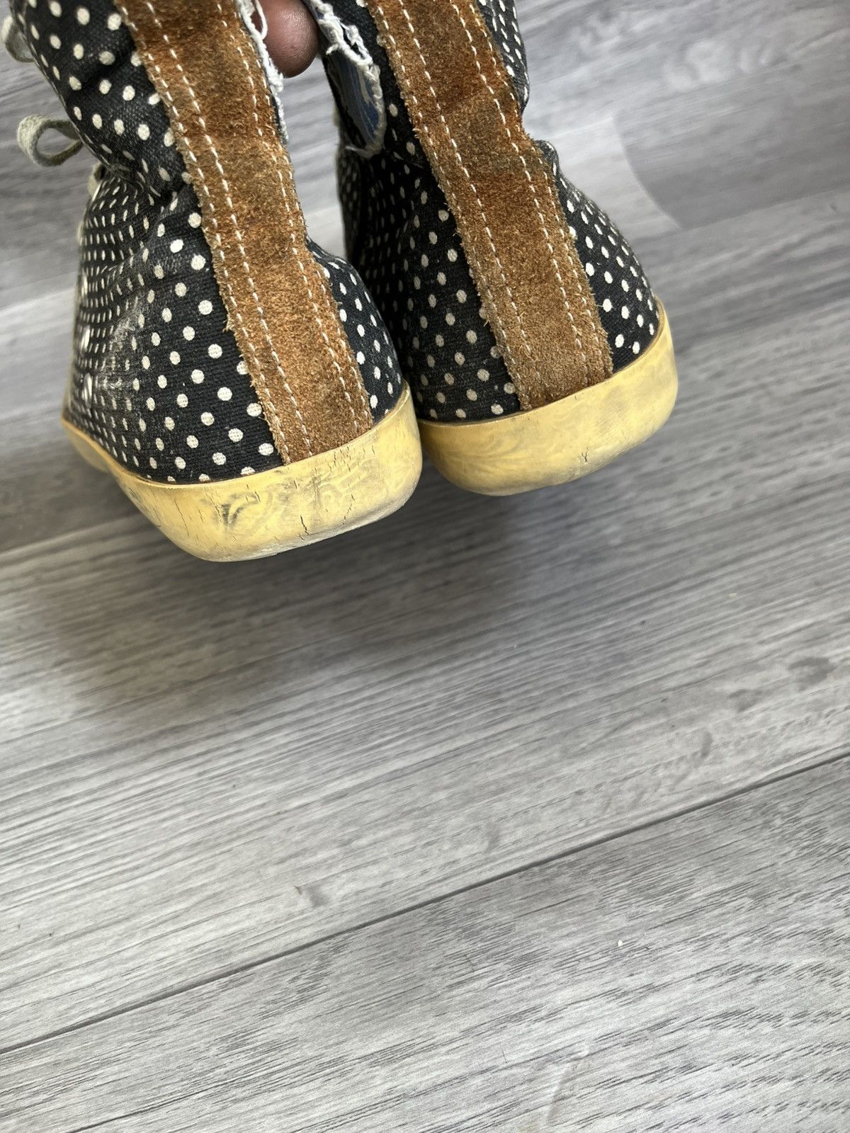 Golden Goose Golden goose Francy polka dot zipper high top sneakers sz39 Size US 10 / IT 40 - 6 Thumbnail