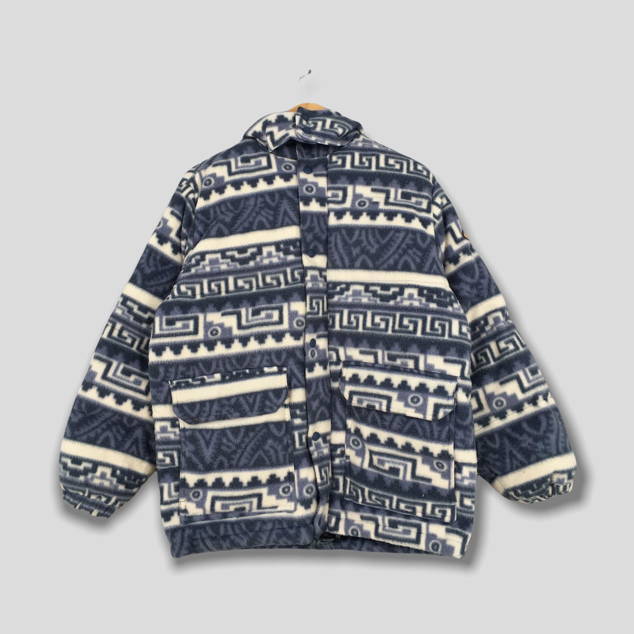 Polartec Vintage Newbreed Fleece Tribal Warmer Jacket Small Size US S / EU 44-46 / 1 - 1 Thumbnail
