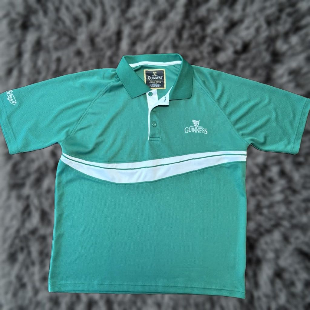 Vintage Guinness Polo Shirt Mens XL Green Embroidered Official Beer Logo Polo Shirt Vintage Mens XL Green Embroidered Guinness Logo Beer Retro Sports Size US XL / EU 56 / 4 - 1 Thumbnail