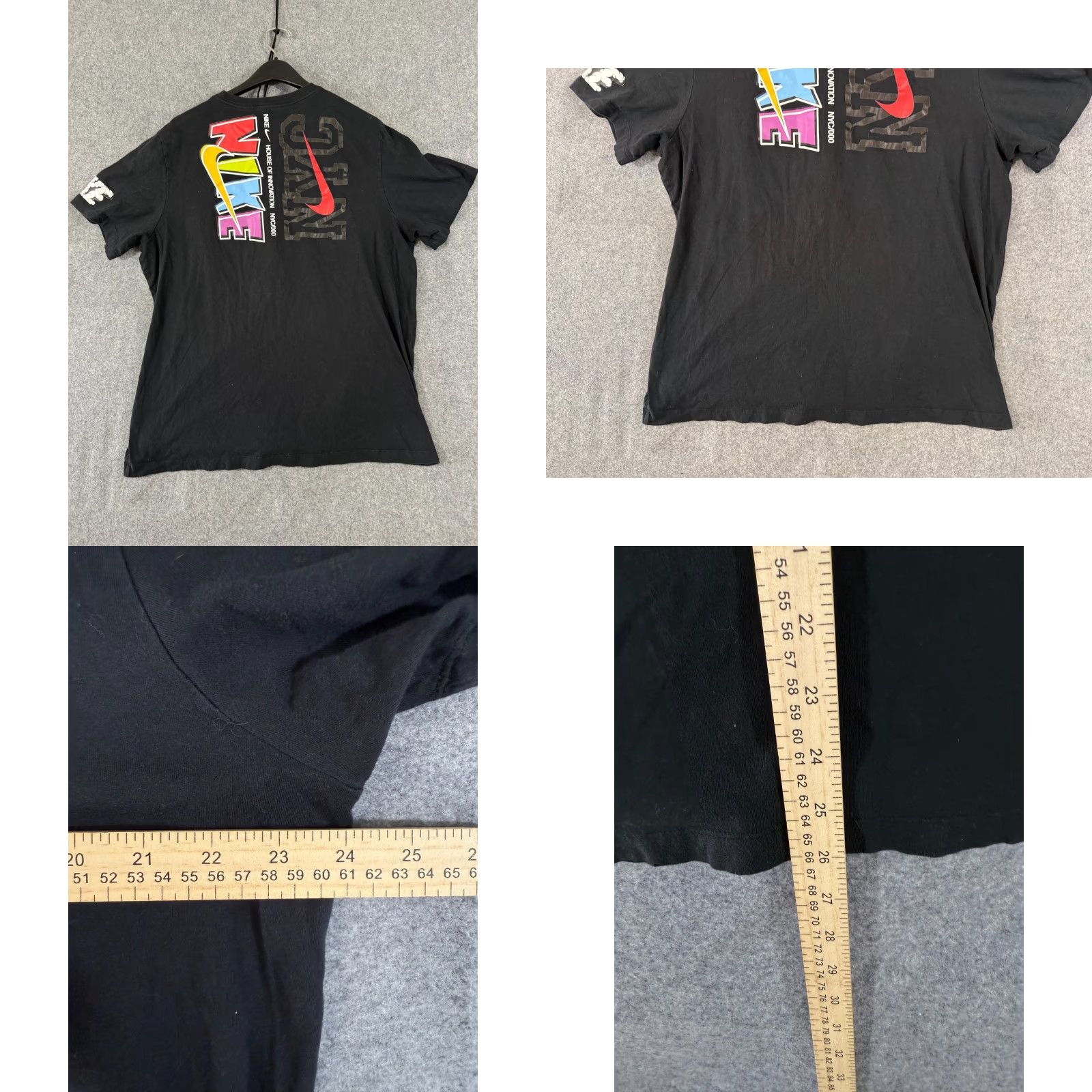 Nike VINTAGE Nike T-Shirt Mens XL Black House Of Innovation NYC Graphic Print Short Sleeve Size US XL / EU 56 / 4 - 9 Thumbnail