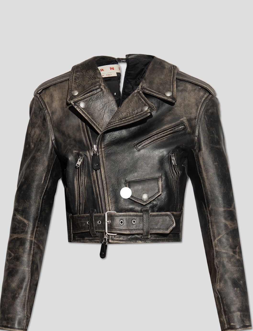 Marni Marni runway biker leather jacket Size S / US 4 / IT 40 - 1 Thumbnail