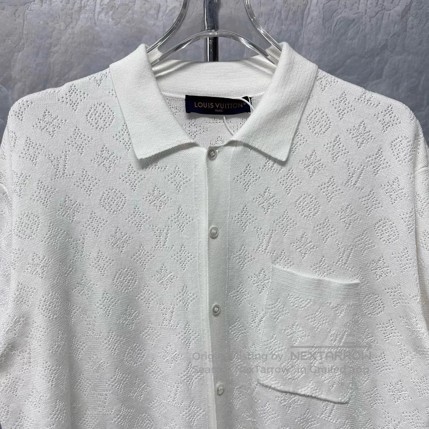 Louis Vuitton louis vuitton white short sleeve knit shirt. Size US M / EU 48-50 / 2 - 2 Thumbnail