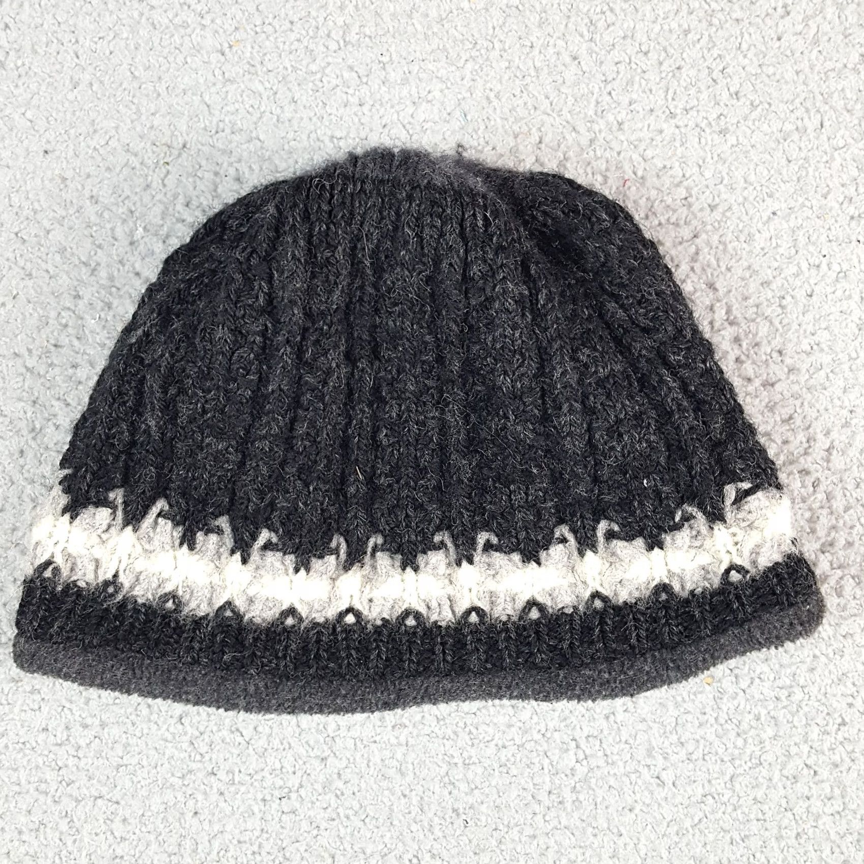 Vintage VINTAGE Dohm Beanie Hat One Size Wool Knit Winter Cap Gray 90s University Sports Toboggan Men Knit Beanie Size ONE SIZE - 2 Thumbnail