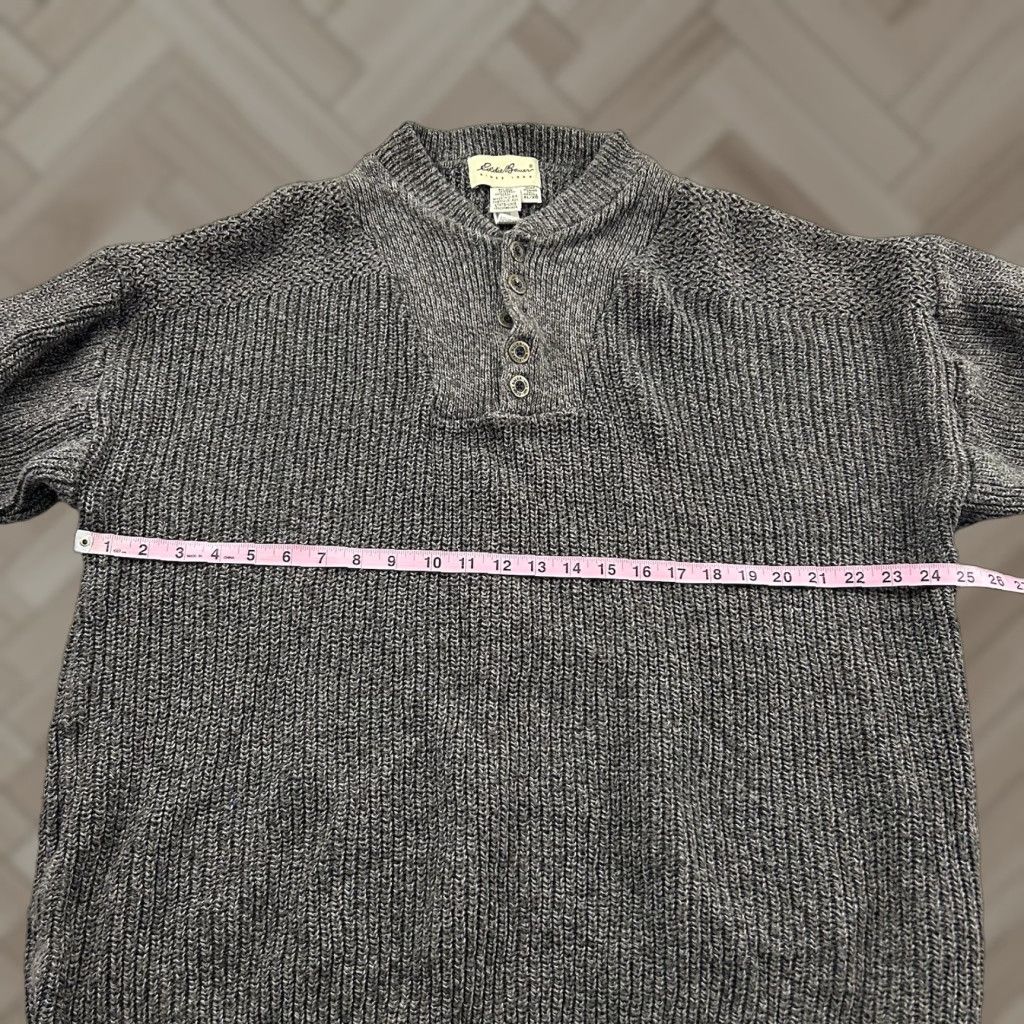 Eddie Bauer Vintage Eddie Bauer Sweater XL Gray Men's Cotton Henley Pullover USA Size US XL / EU 56 / 4 - 1 Thumbnail