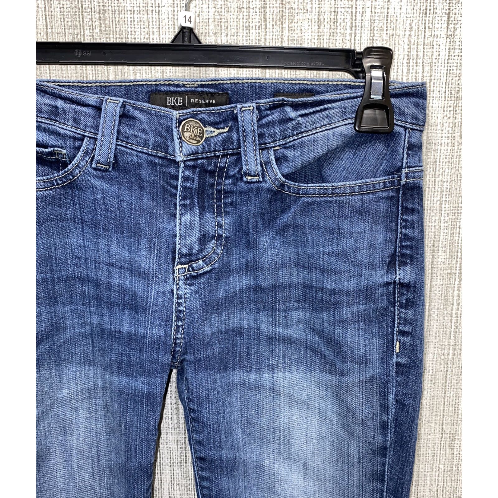 BKE BKE RESERVE Jeans Addison Zip Fly Womens Blue 25x26 Denim Cotton Regular 26 Inseam Women Jeans Size 42" / US 20 - 2 Thumbnail