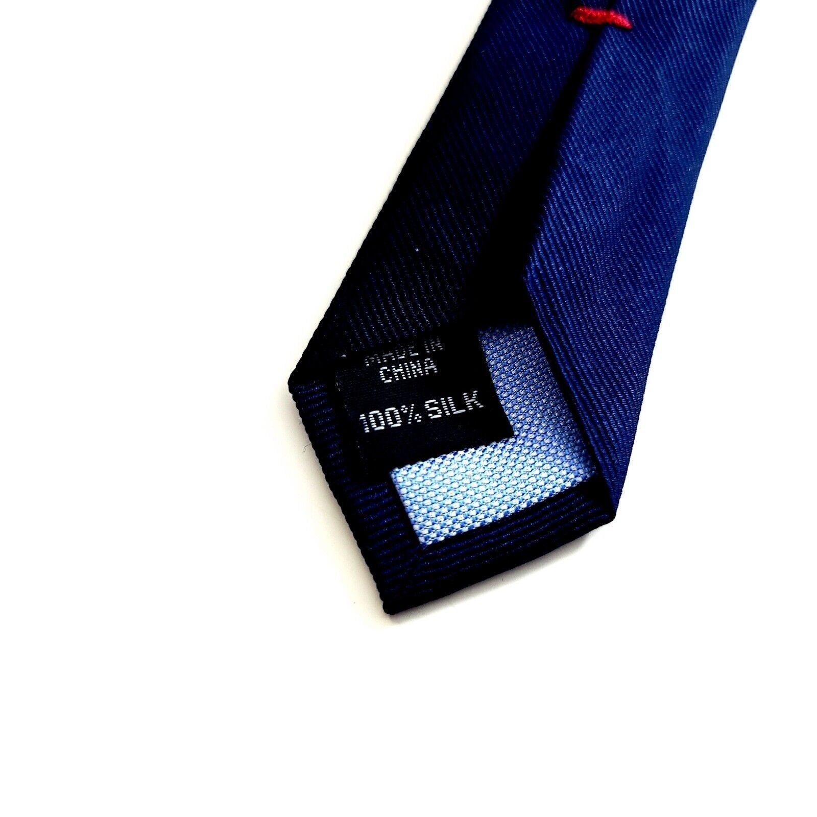 Tommy Hilfiger Tommy Hilfiger Red White Striped Plaid Woven Skinny Silk Tie Size ONE SIZE - 4 Thumbnail