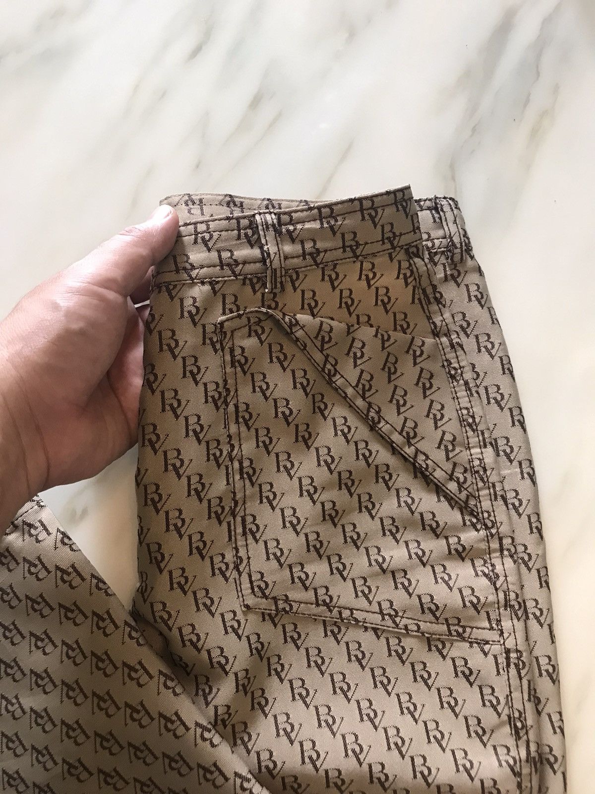Bottega Veneta Bottega Veneta logo monogram trousers Size 27" / US 4 / IT 40 - 8 Thumbnail