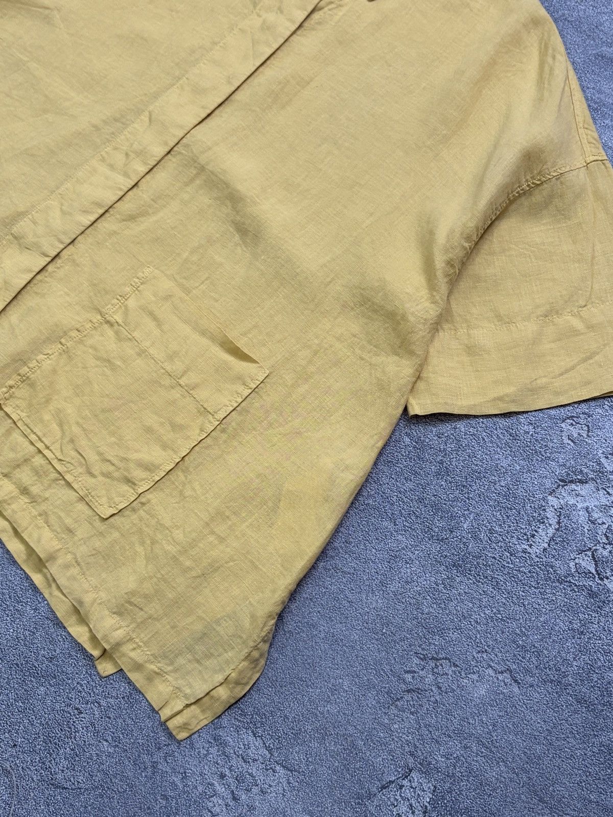 OSKA OSKA Yellow 100% Linen Oversized Boxy Shirt Blouse 3 L/XL Size L / US 10 / IT 46 - 7 Thumbnail