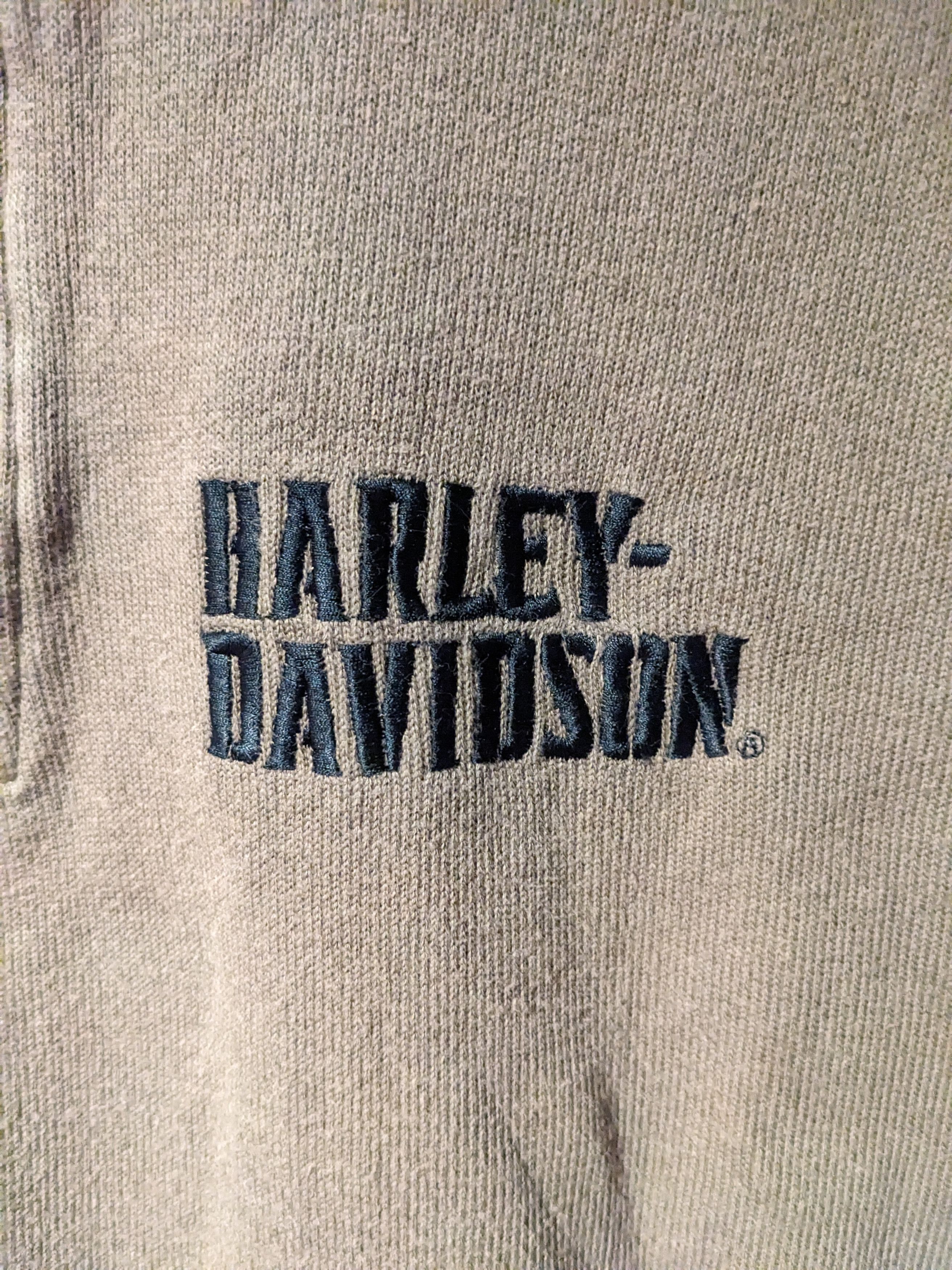 Harley Davidson × Vintage Vintage Y2K Harley Davidson Motorcycle 1/4 Zip Sweater Size US M / EU 48-50 / 2 - 2 Thumbnail
