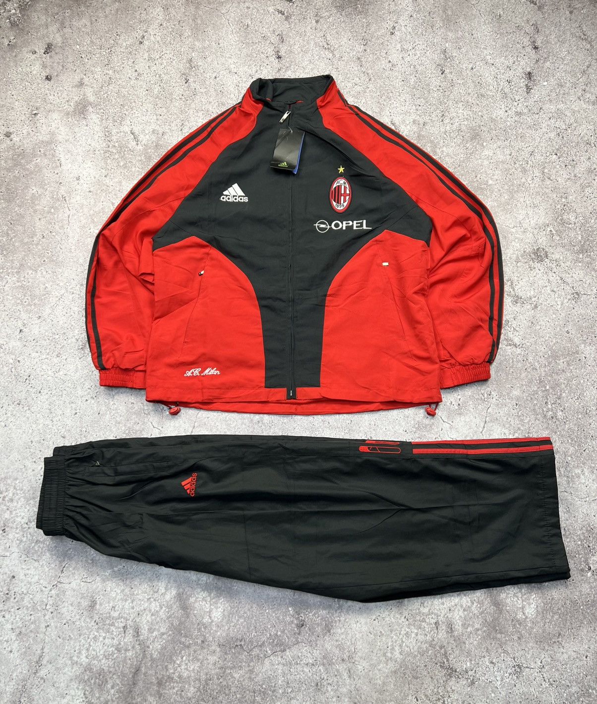 Adidas Adidas 2006 AC Milan Blokecore Tracksuit Jacket Pants Size US M / EU 48-50 / 2 - 3 Thumbnail
