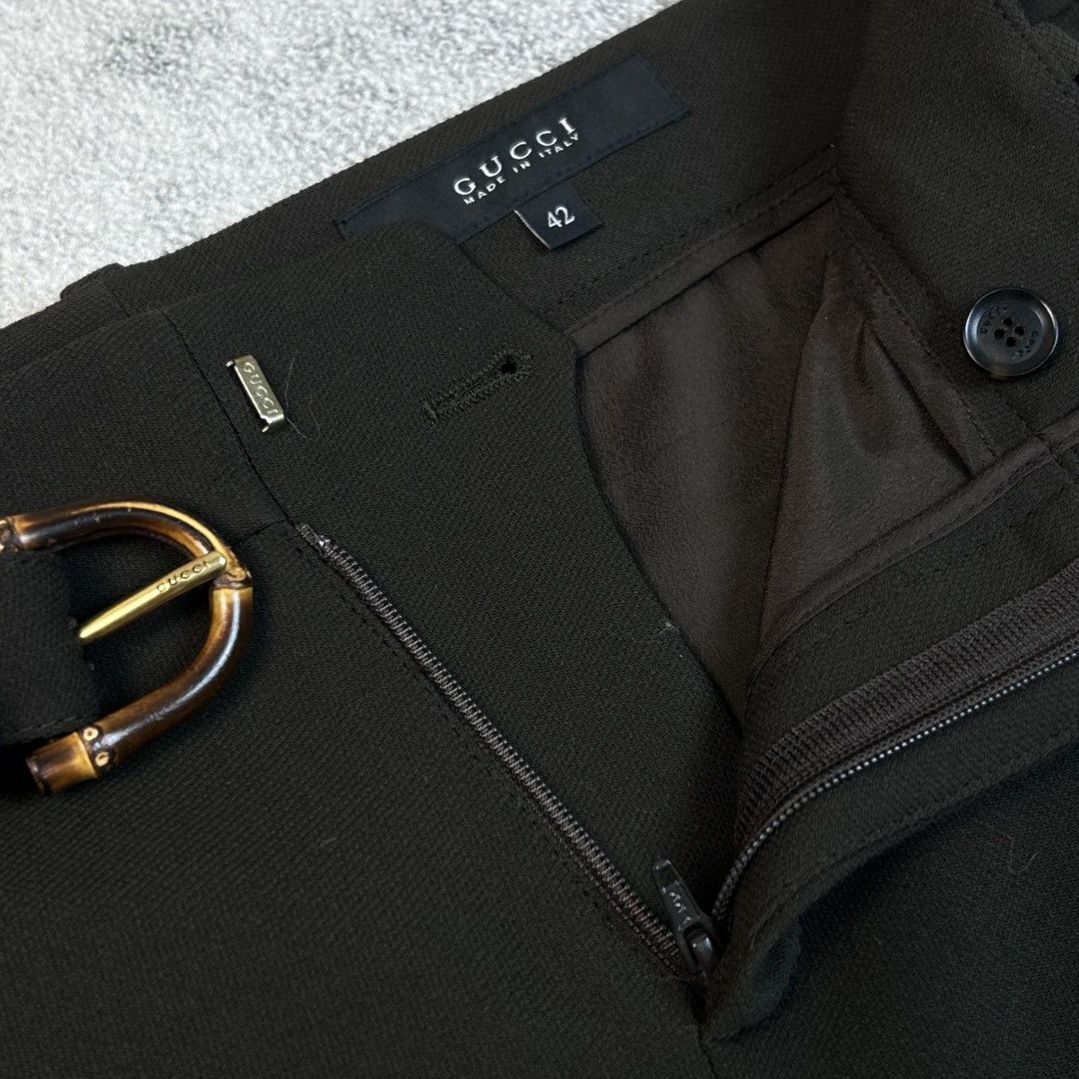Gucci Luxury Gucci Tom Ford Women’s Wool Straight Pants Size 28" / US 6 / IT 42 - 11 Thumbnail