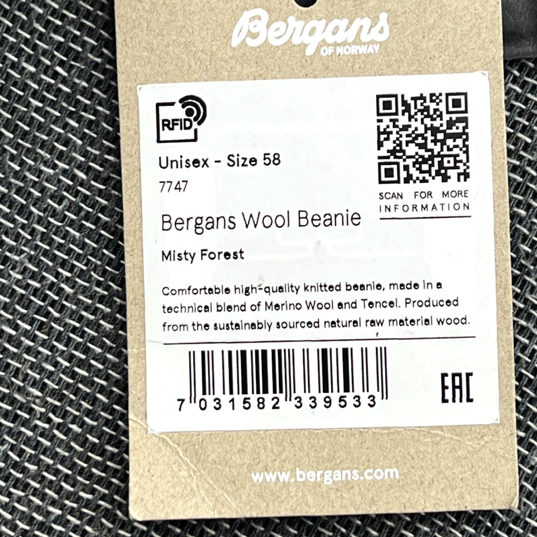 Vintage Bergans of Norway Beanie Hat One Size Merino Wool Lightweight Outdoor Stretch Knit Blue Unisex Adults Womens Mens Size ONE SIZE - 6 Thumbnail
