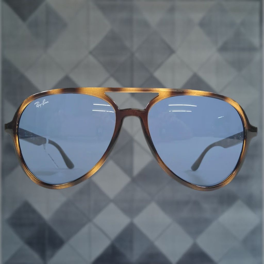 Ray-Ban Aviator Sunglasses RB4376 710/80 Tortoise Shell Blue