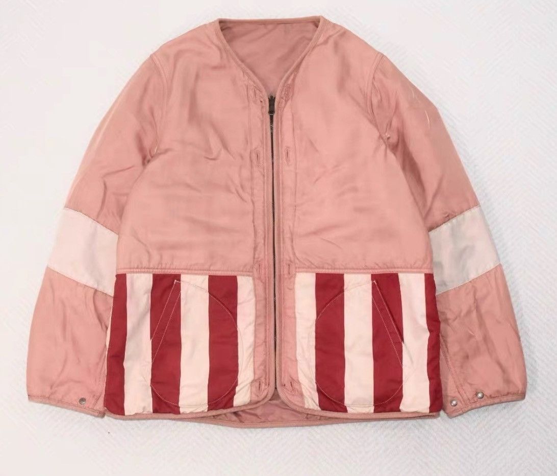 image of Visvim 19Ss Iris Liner Jkt Striped Jacket in Pink, Men's (Size 2XL)