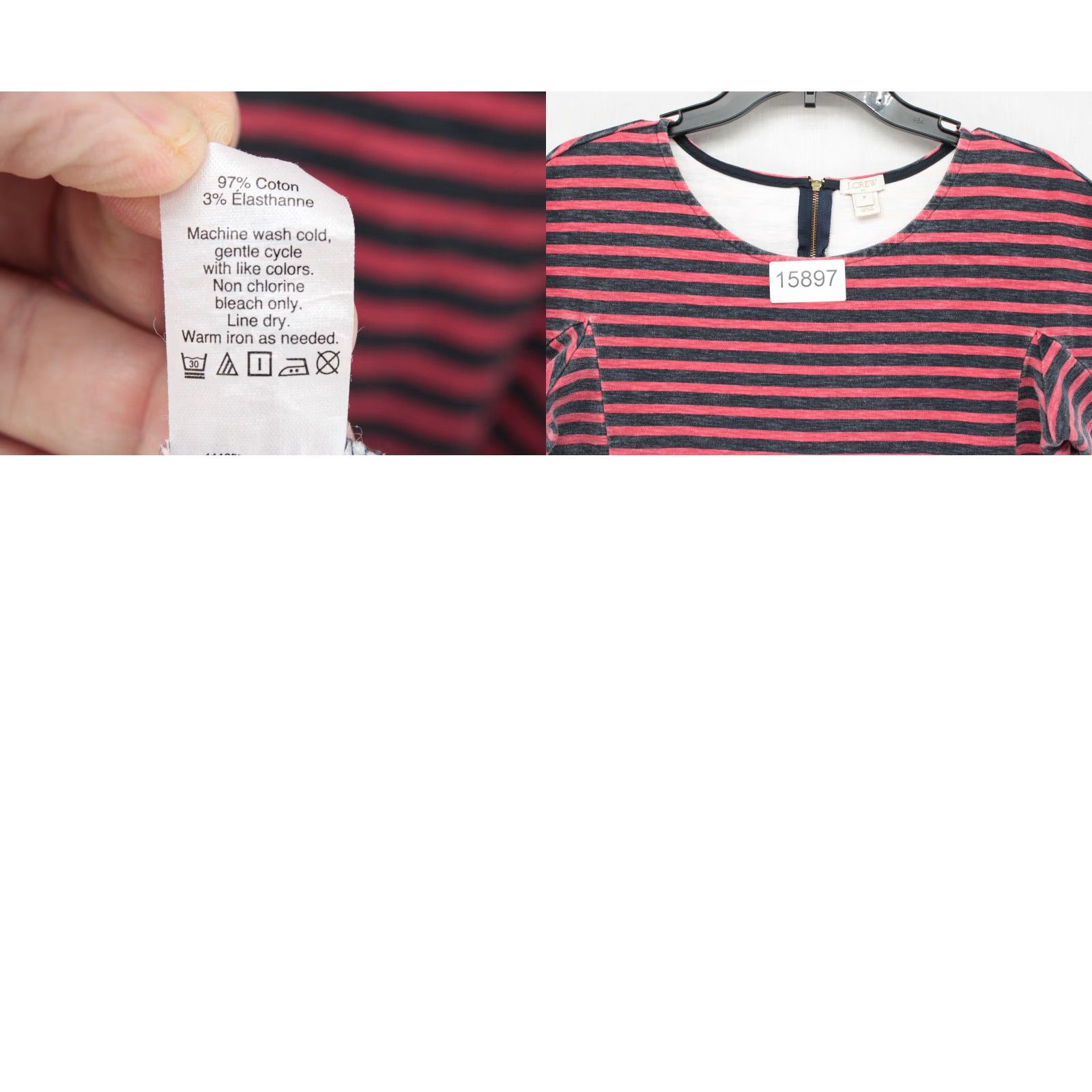 J.Crew J Crew Striped Cotton Dress G2722 Red/Navy Medium Sailor Casual Beachy Size M / US 6-8 / IT 42-44 - 8 Thumbnail