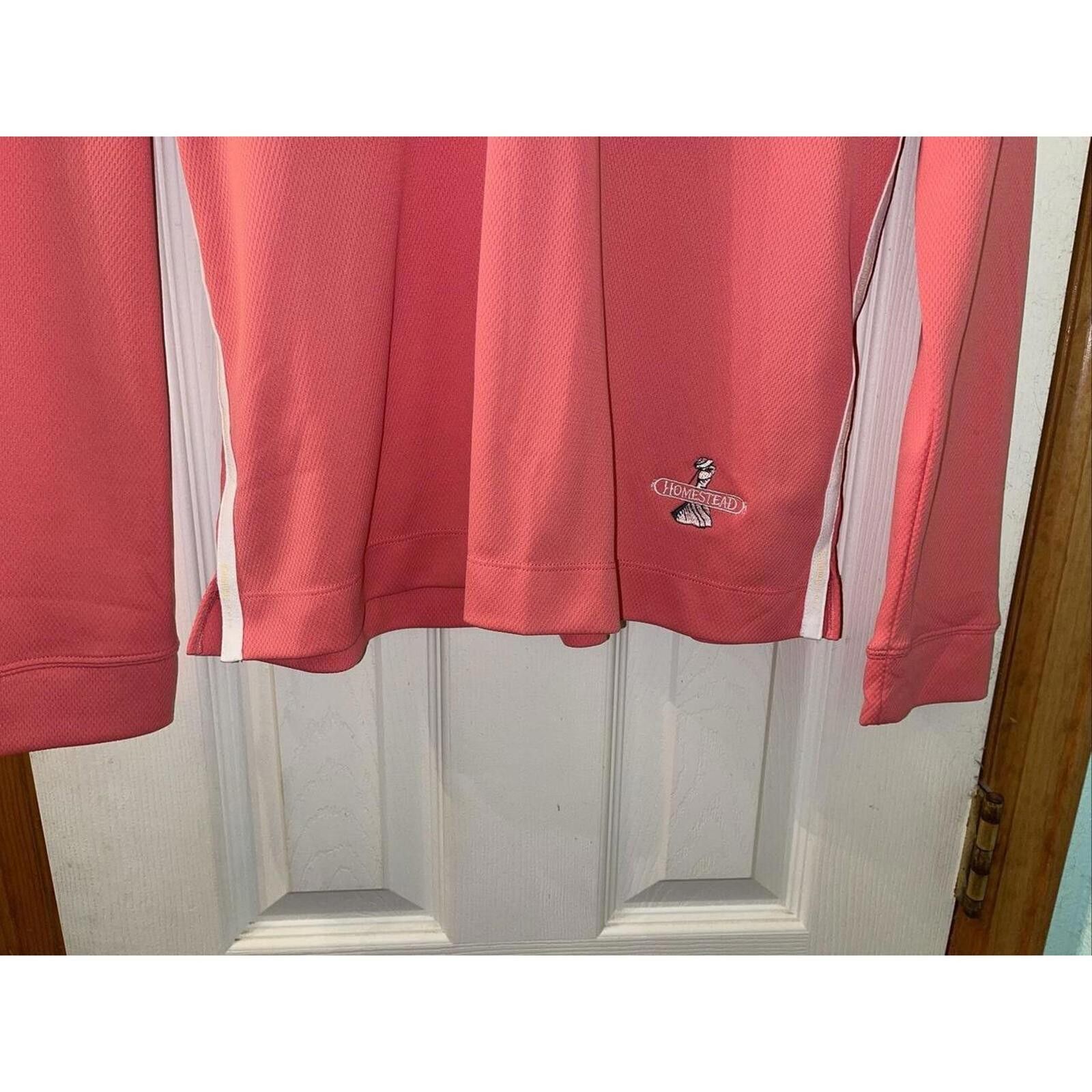 Callaway Callaway Golf Quarter Zip Pullover - Coral & White - Size L Size XL / US 12-14 / IT 48-50 - 6 Thumbnail