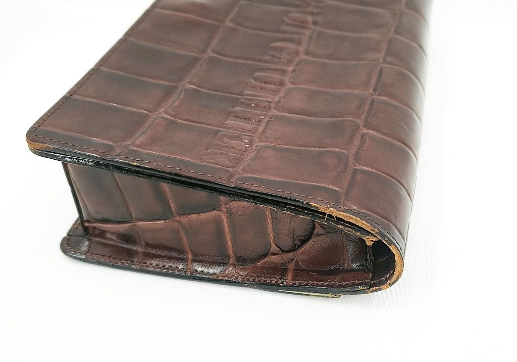 Jean Paul Gaultier JEAN PAUL GAULTIER Brown Croc embossed clutch sling bag Size ONE SIZE - 10 Thumbnail