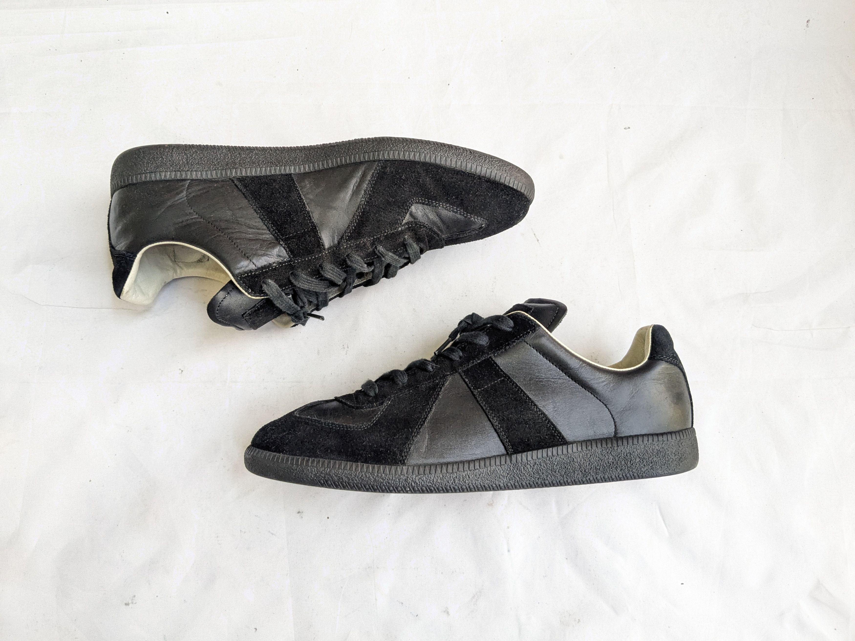 Maison Margiela Mason Margiela GAT Replica Sneakers Black 12 45 Low Tops Size US 12 / EU 45 - 1 Thumbnail