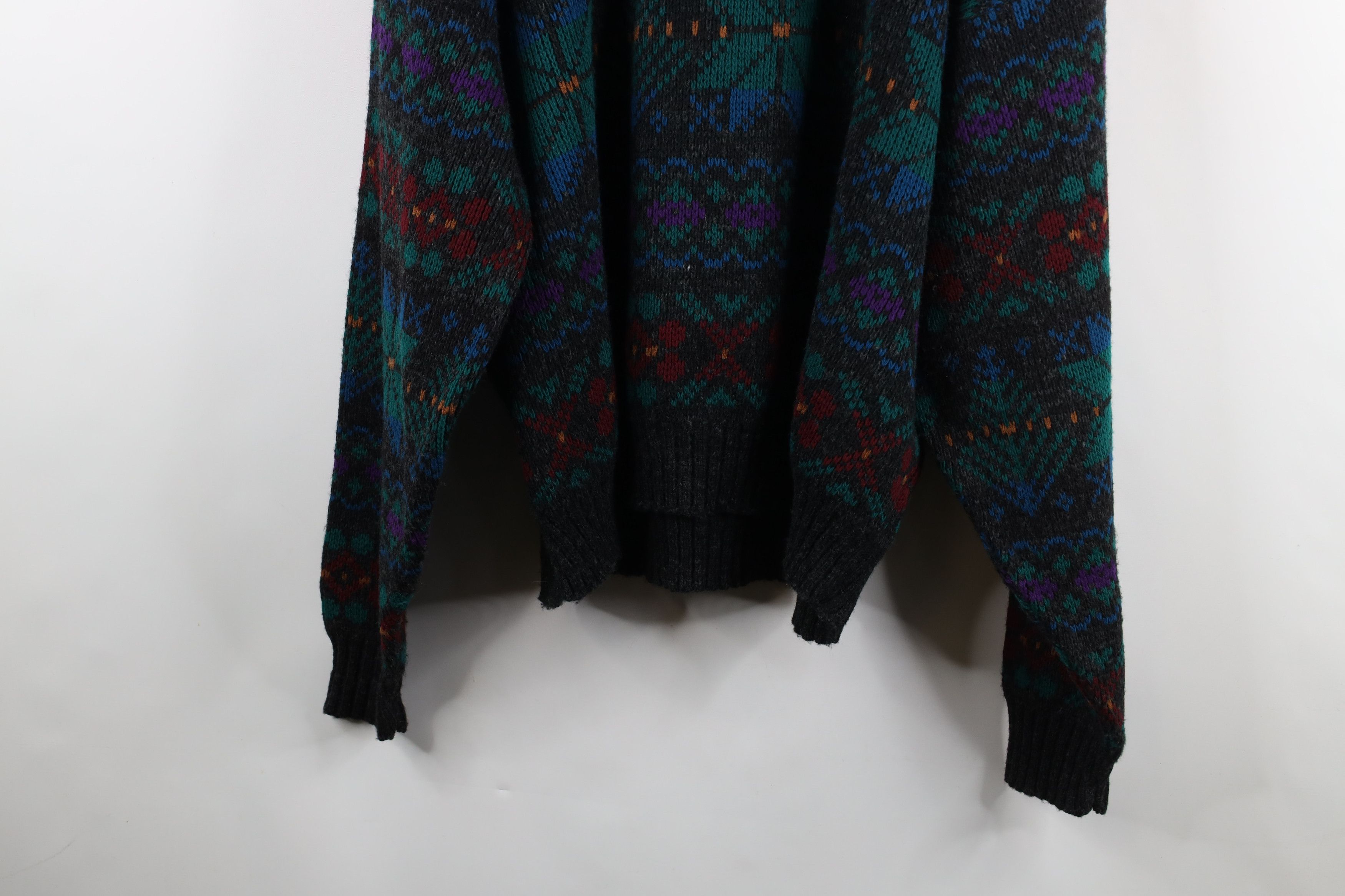 Vintage Vintage 90s Streetwear Fair Isle Knit Crewneck Sweater USA Size US XXL / EU 58 / 5 - 11 Thumbnail