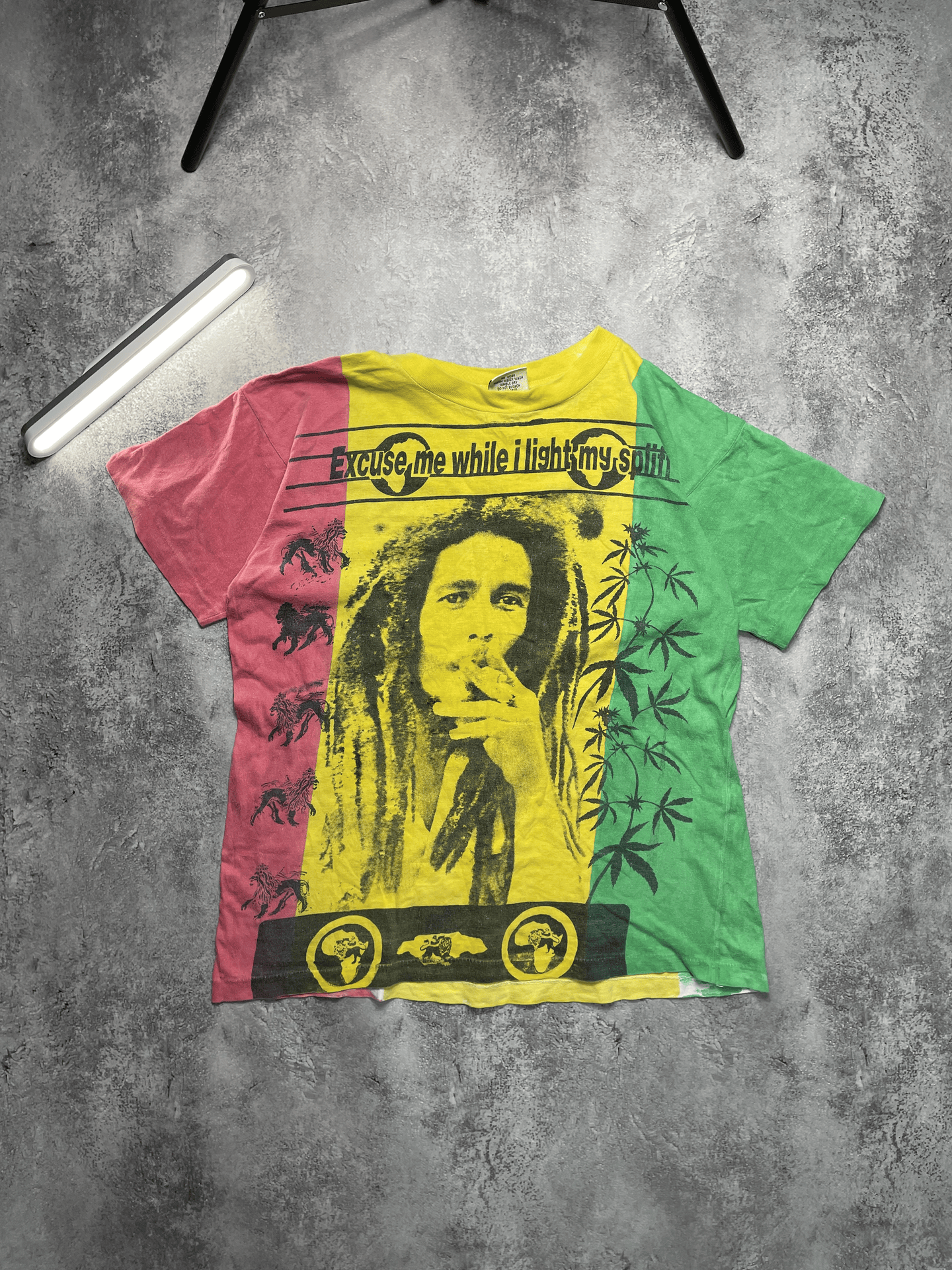 Band Tees ARCHIVE Vtg 90s Bob Marley AOP Tie Dye Tee Size US L / EU 52-54 / 3 - 1 Thumbnail