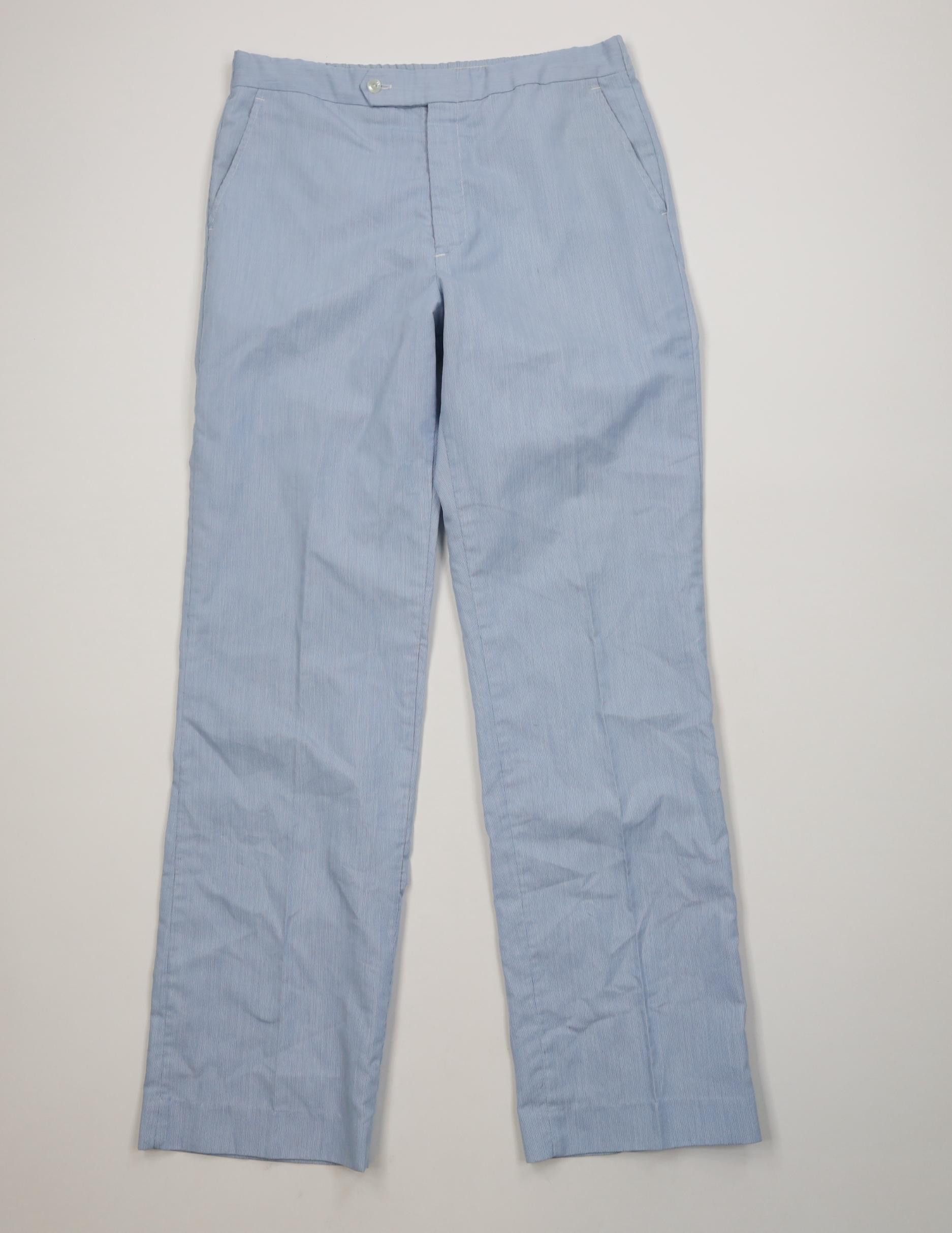 Vintage Vintage 70s Streetwear Striped Flared Wide Leg Pants Blue Size US 32 / EU 48 - 1 Thumbnail