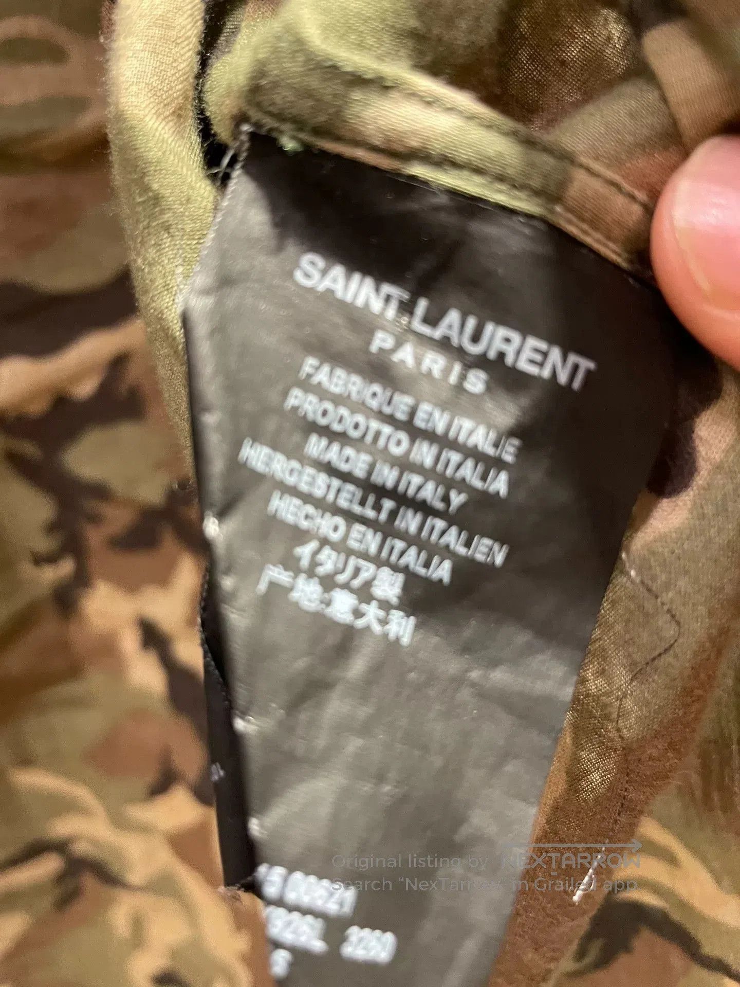 Saint Laurent Paris SAINT LAURENT Camouflage Button-Front Shirt. Size US M / EU 48-50 / 2 - 4 Thumbnail