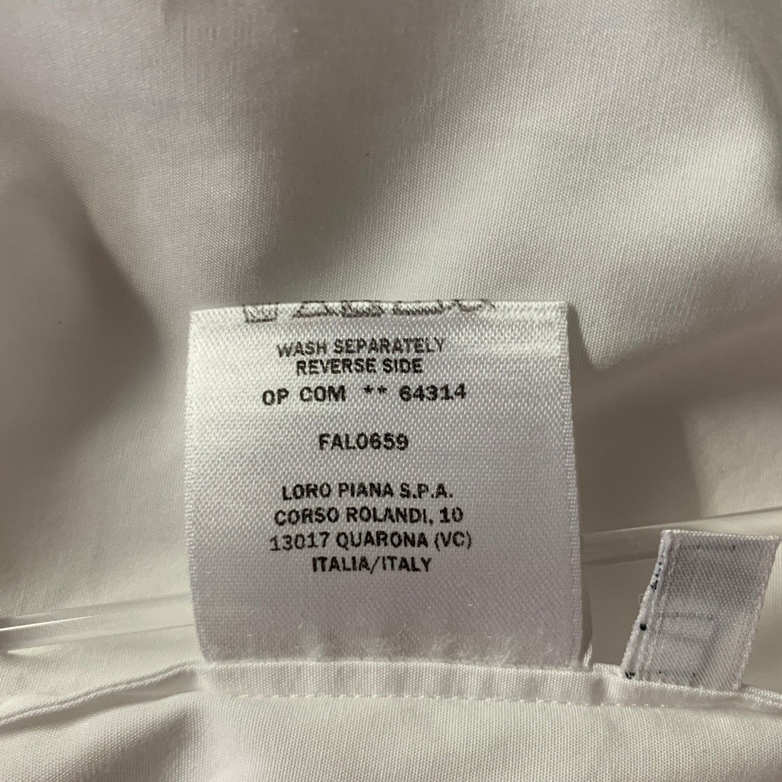 Loro Piana LORO PIANA Size 12 White Cotton Dress Shirt Size XL / US 12-14 / IT 48-50 - 7 Thumbnail