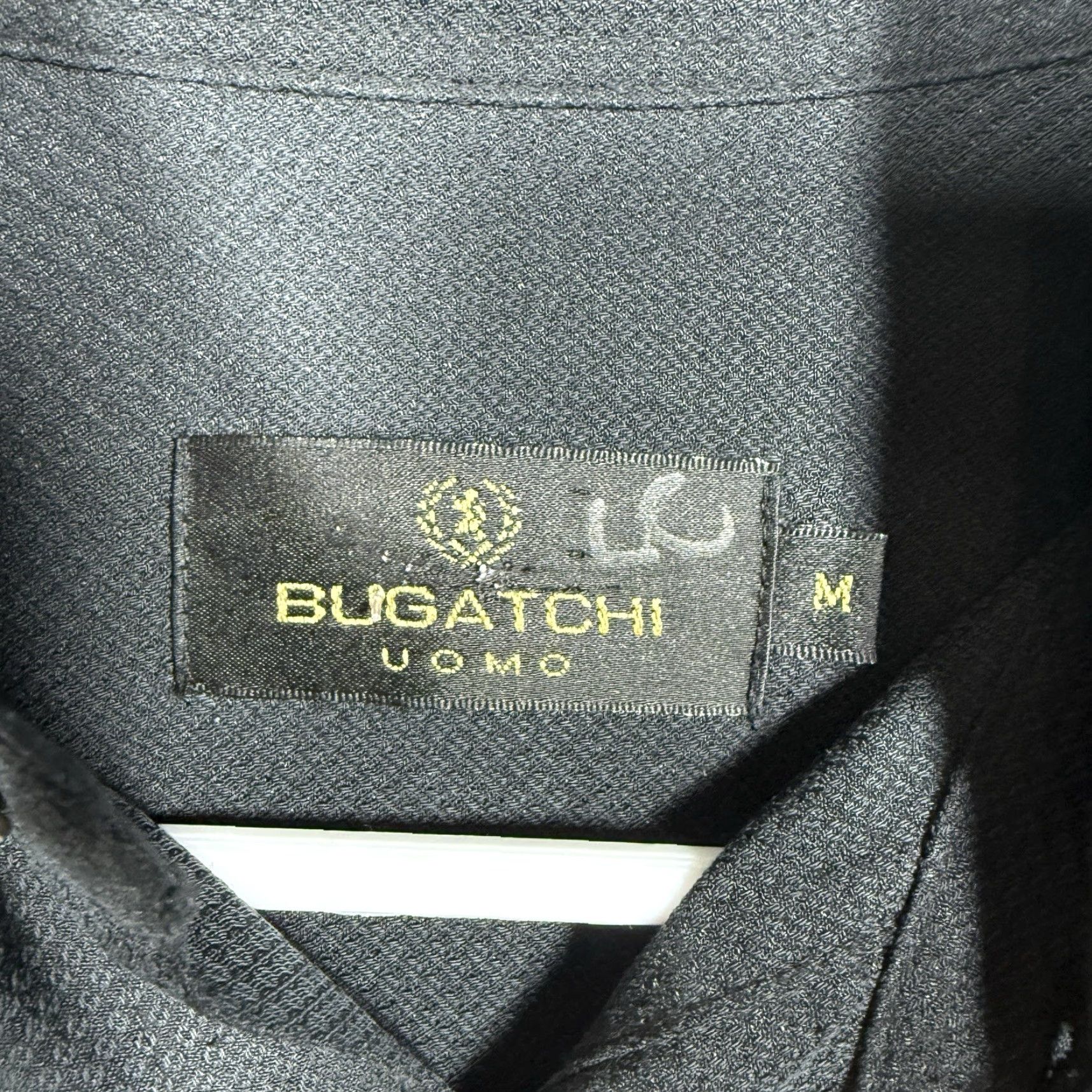 BUGATCHI Bugatchi Uomo Black Textured Button Up Shirt Mens Medium Long Sleeve Size US M / EU 48-50 / 2 - 3 Thumbnail