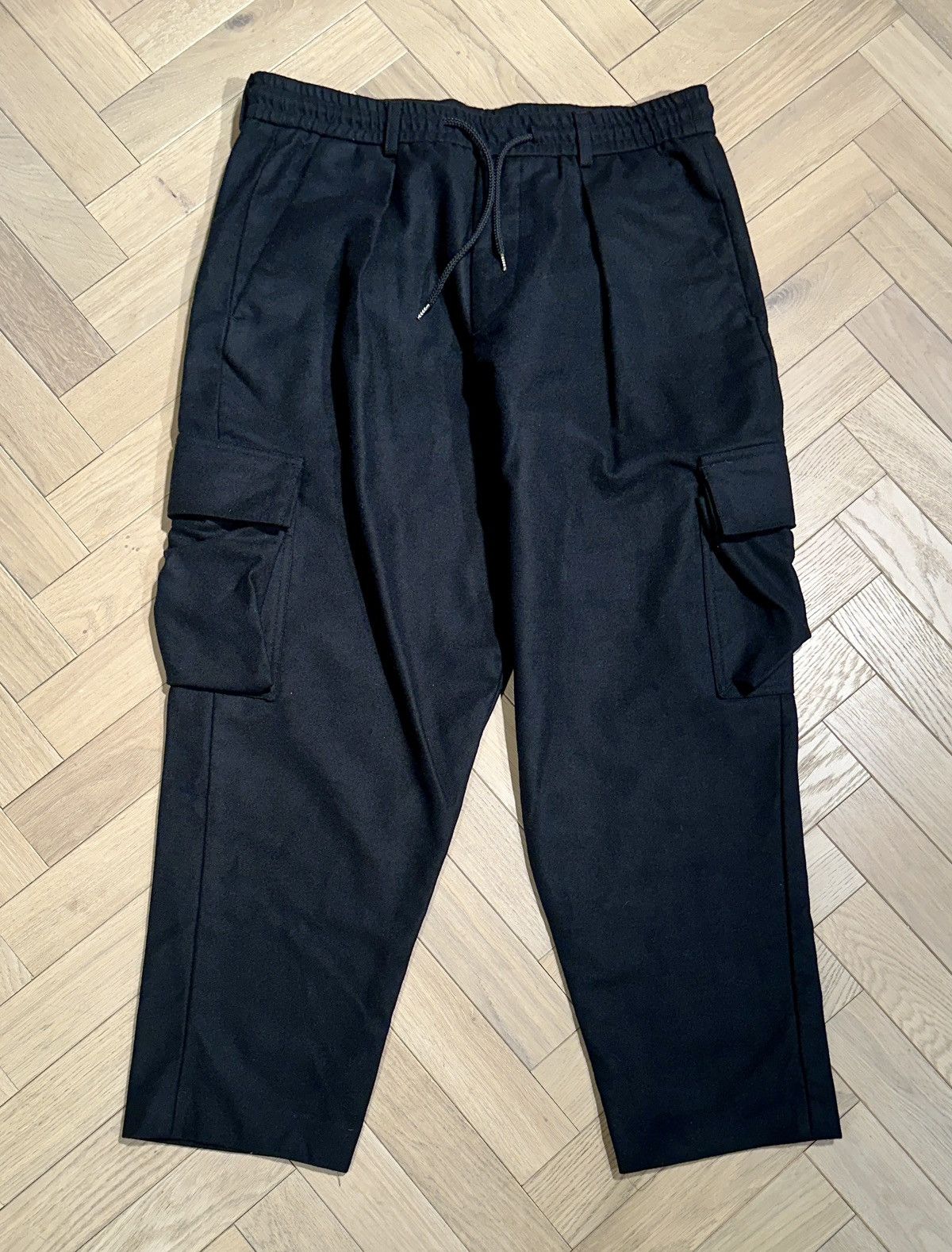 Lownn Lownn Black Wool Cargo Pants Size US 34 / EU 50 - 10 Thumbnail