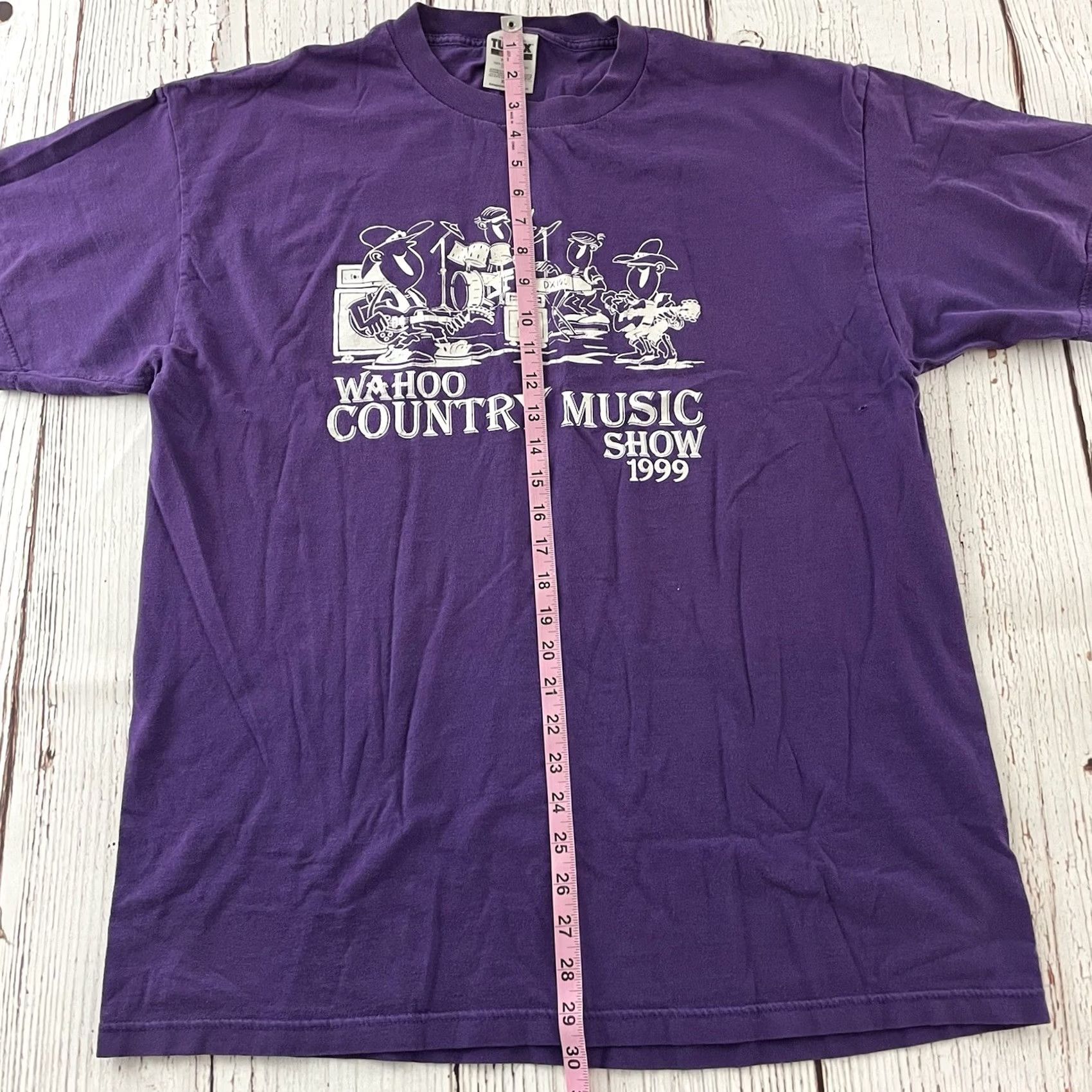 Tultex Last Night'S Shirt - Vintage 1999 Wahoo Country Music Show Short Sleeve Tultex Mens XL Purple Size US XL / EU 56 / 4 - 6 Thumbnail