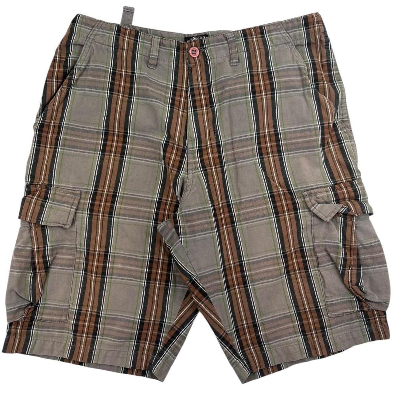 Stussy Vintage Stussy Plaid Shorts Grey/brown with plaid... Size US 34 / EU 50 - 2 Thumbnail