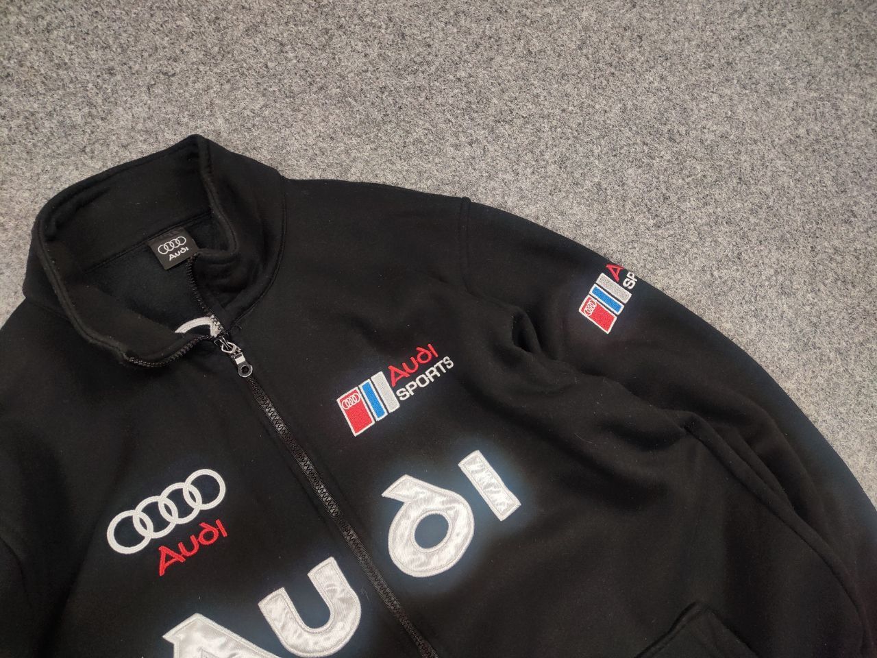 Audi Vintage Audi F1 Sports Logo Racing Full Zip Sweatshirt Y2K Size US L / EU 52-54 / 3 - 7 Thumbnail