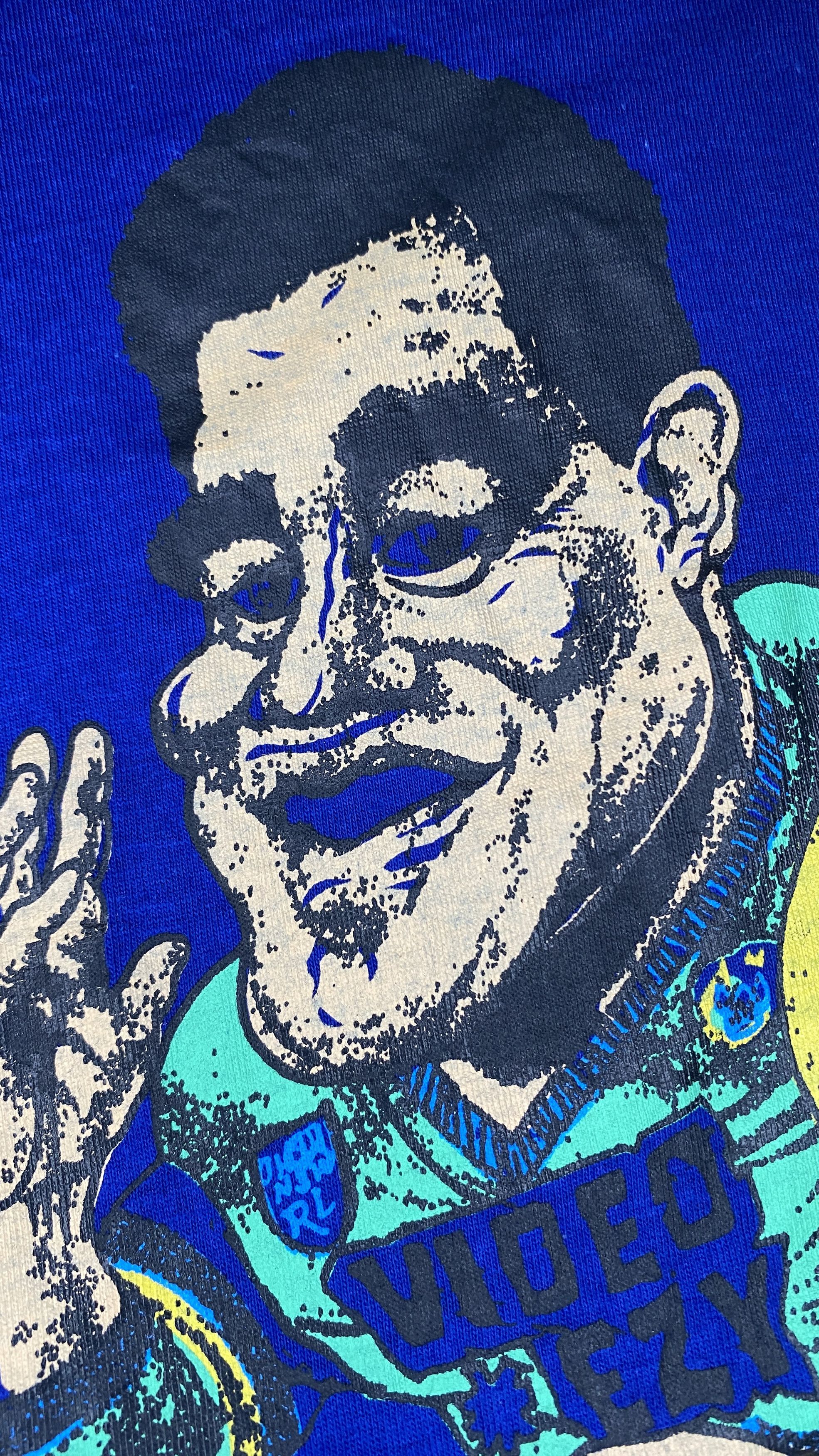 Vintage Vintage 90s Mal Meninga Raiders Caricature T-Shirt Size US L / EU 52-54 / 3 - 5 Thumbnail