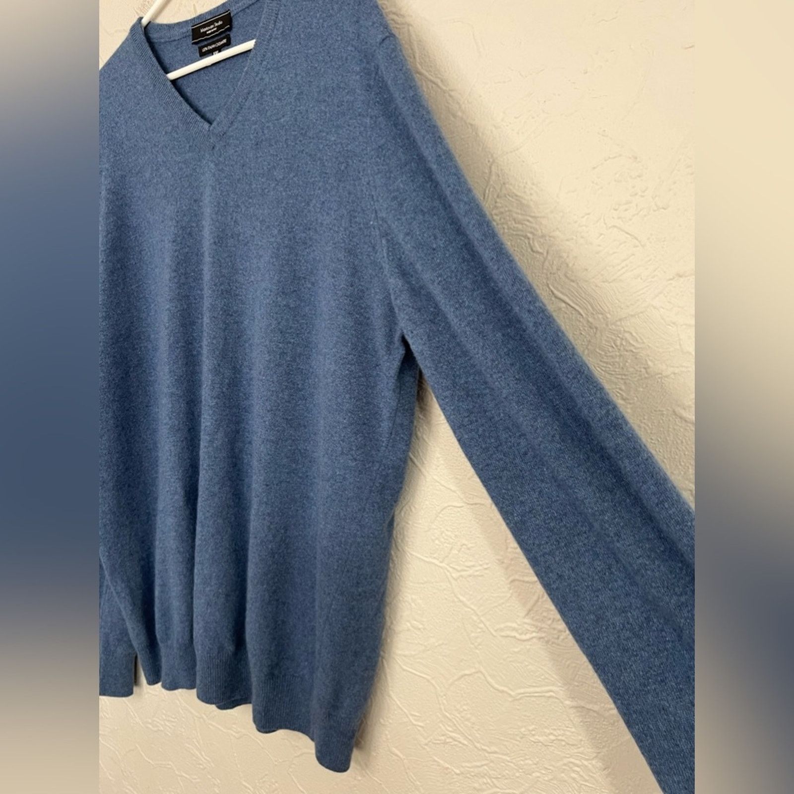 Enzo Mantovani Mantovani Studio Italian Cashmere Sweater Blue Made in Italy Size US XXL / EU 58 / 5 - 3 Thumbnail